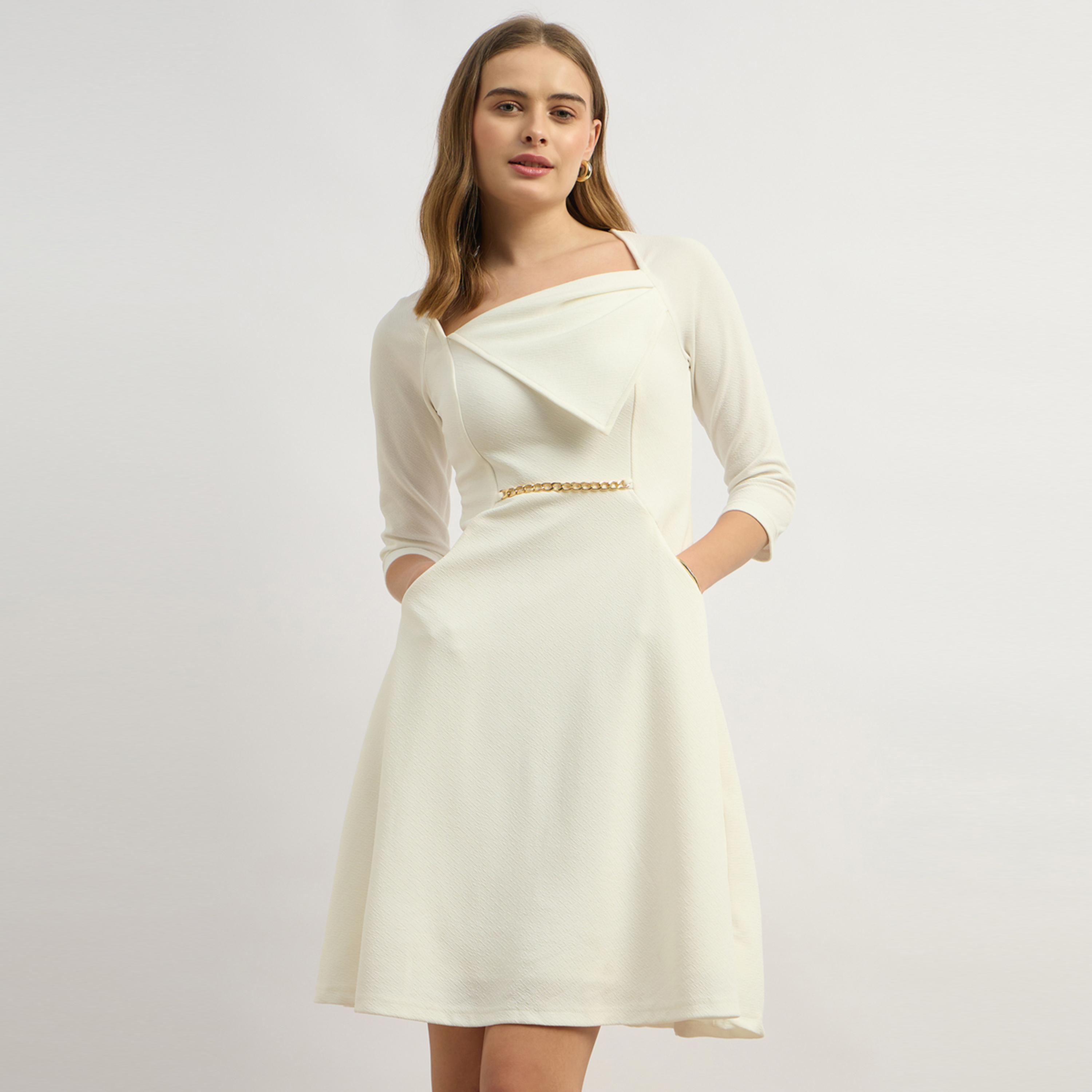 ستايلي - يو آند اف - فستان ميدي شبكي أخضر متعدد الطبقات-women-clothing-dresses-image-2