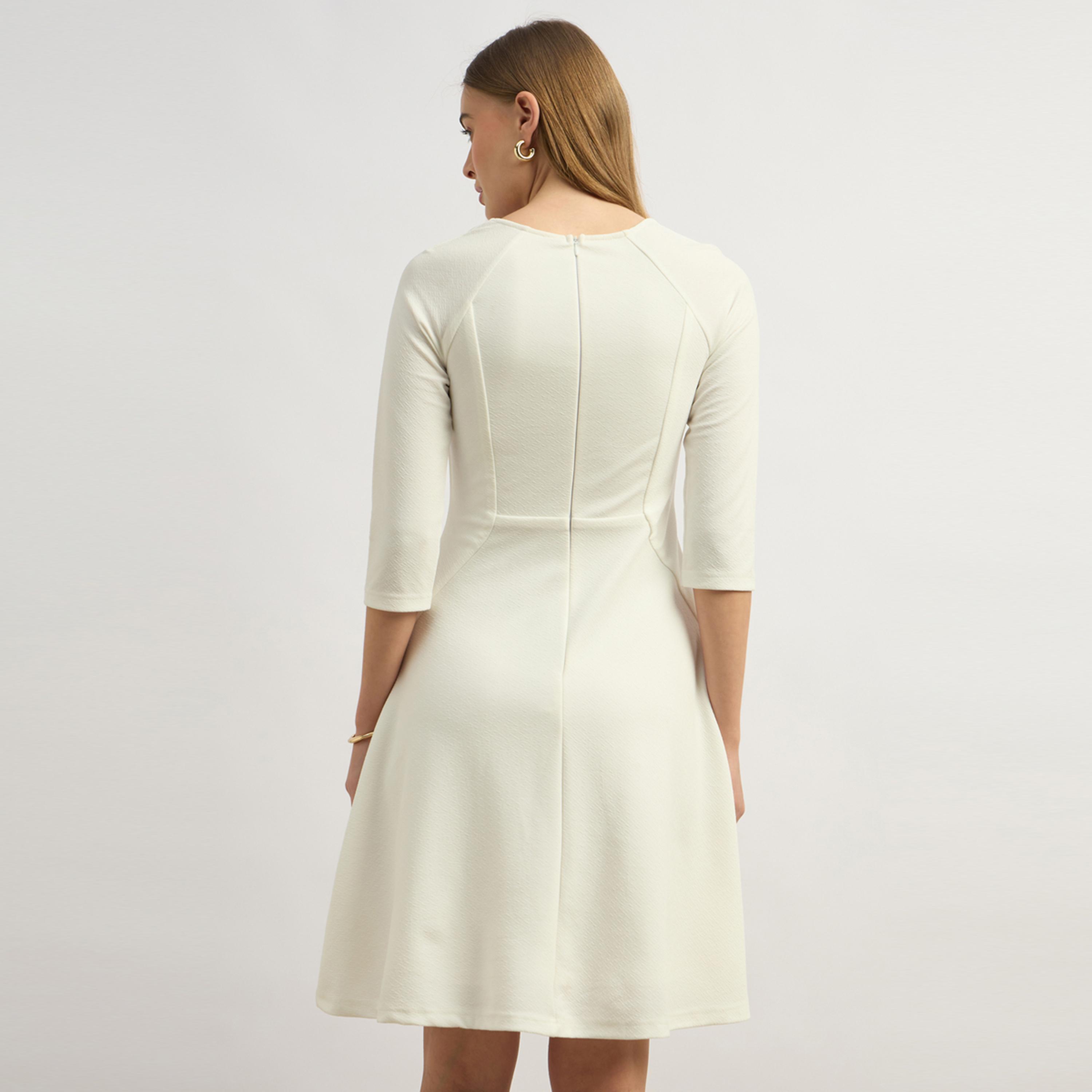 ستايلي - يو آند اف - فستان ميدي شبكي أخضر متعدد الطبقات-women-clothing-dresses-image-5