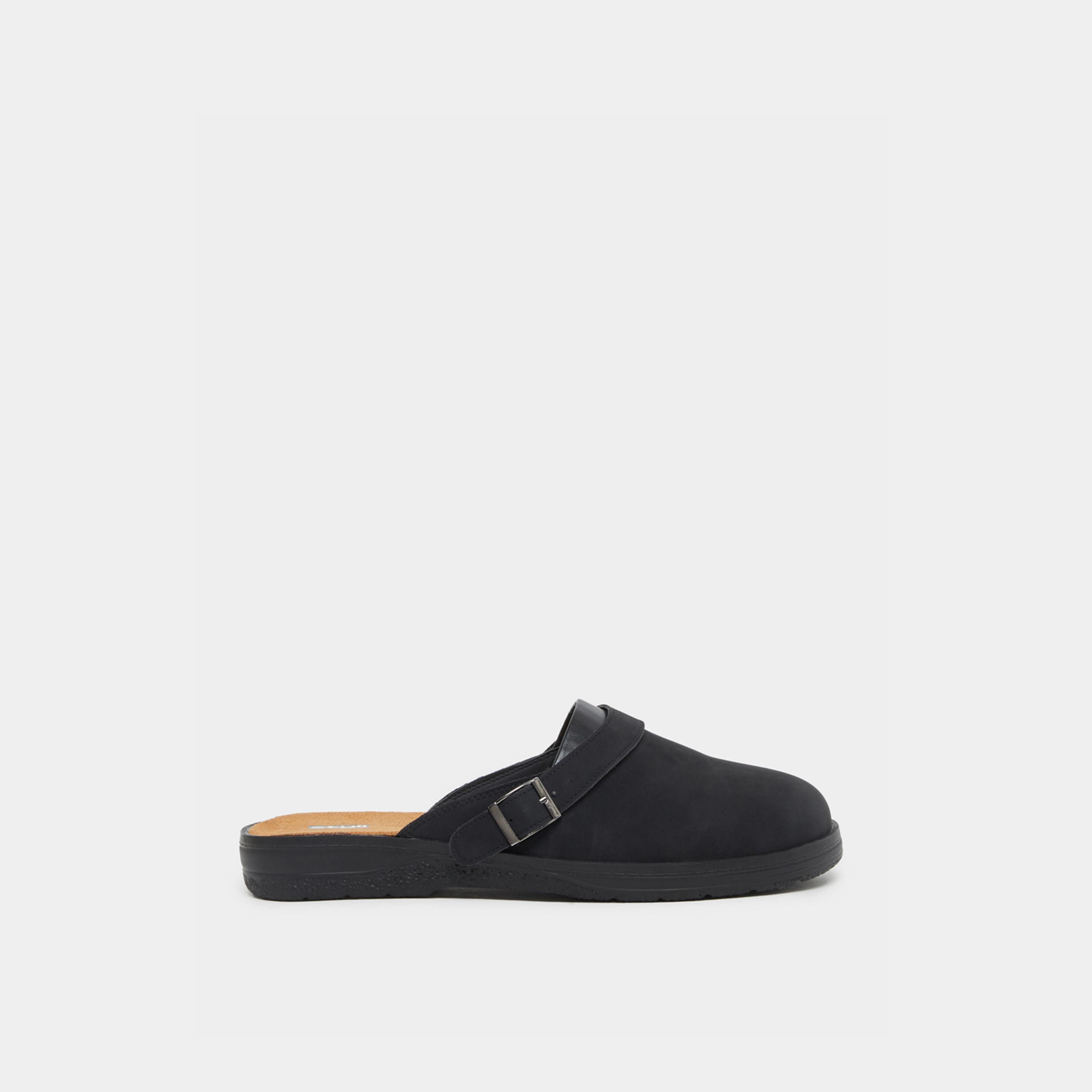 ستايلي - حذاء سهل الارتداء من الجلد الصناعي مع تفاصيل مشبك-men-shoes-sandals-image-1
