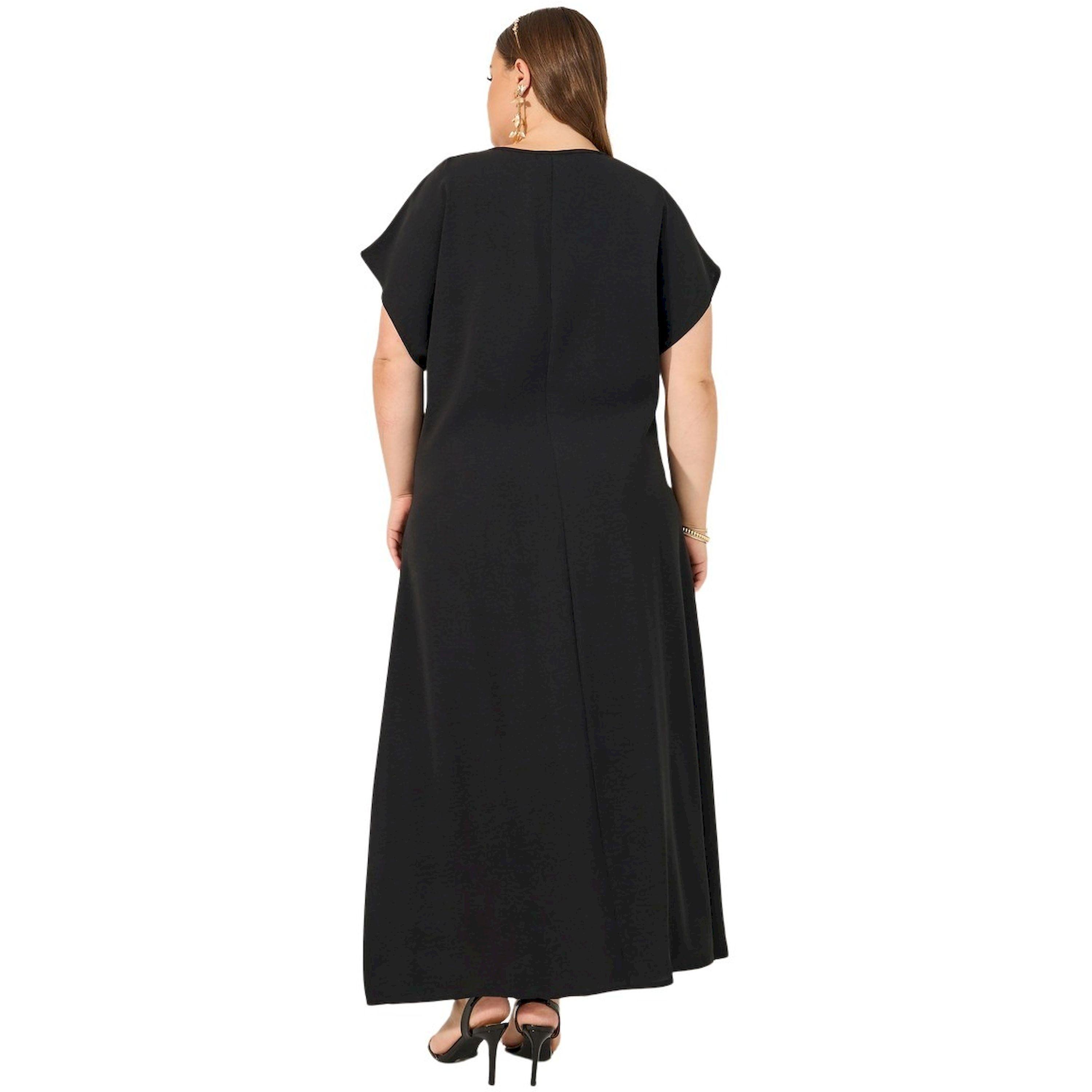 ستايلي - جلابية بأكمام قصيرة وتفاصيل مطرزة مقاس كبير-women-arabicclothing-jalabiyas-image-5