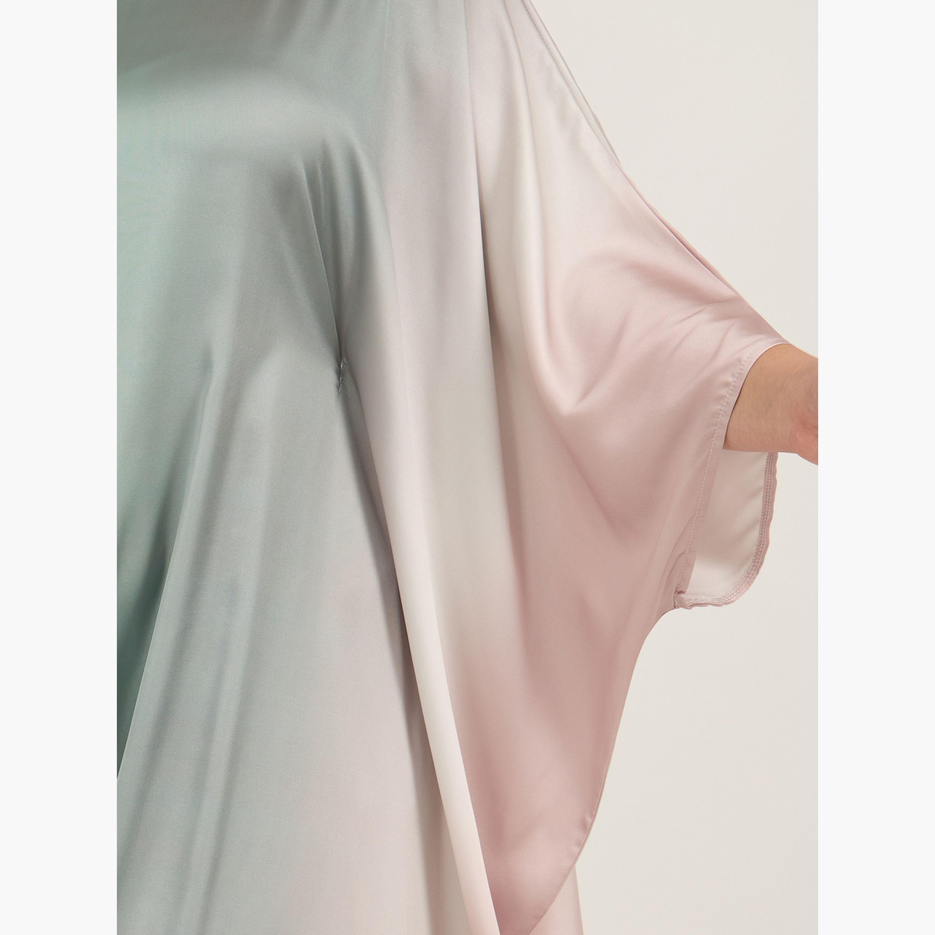 ستايلي - قفطان أومبري من الساتان المطبوع بقصة فضفاضة-women-arabicclothing-kaftan-image-3