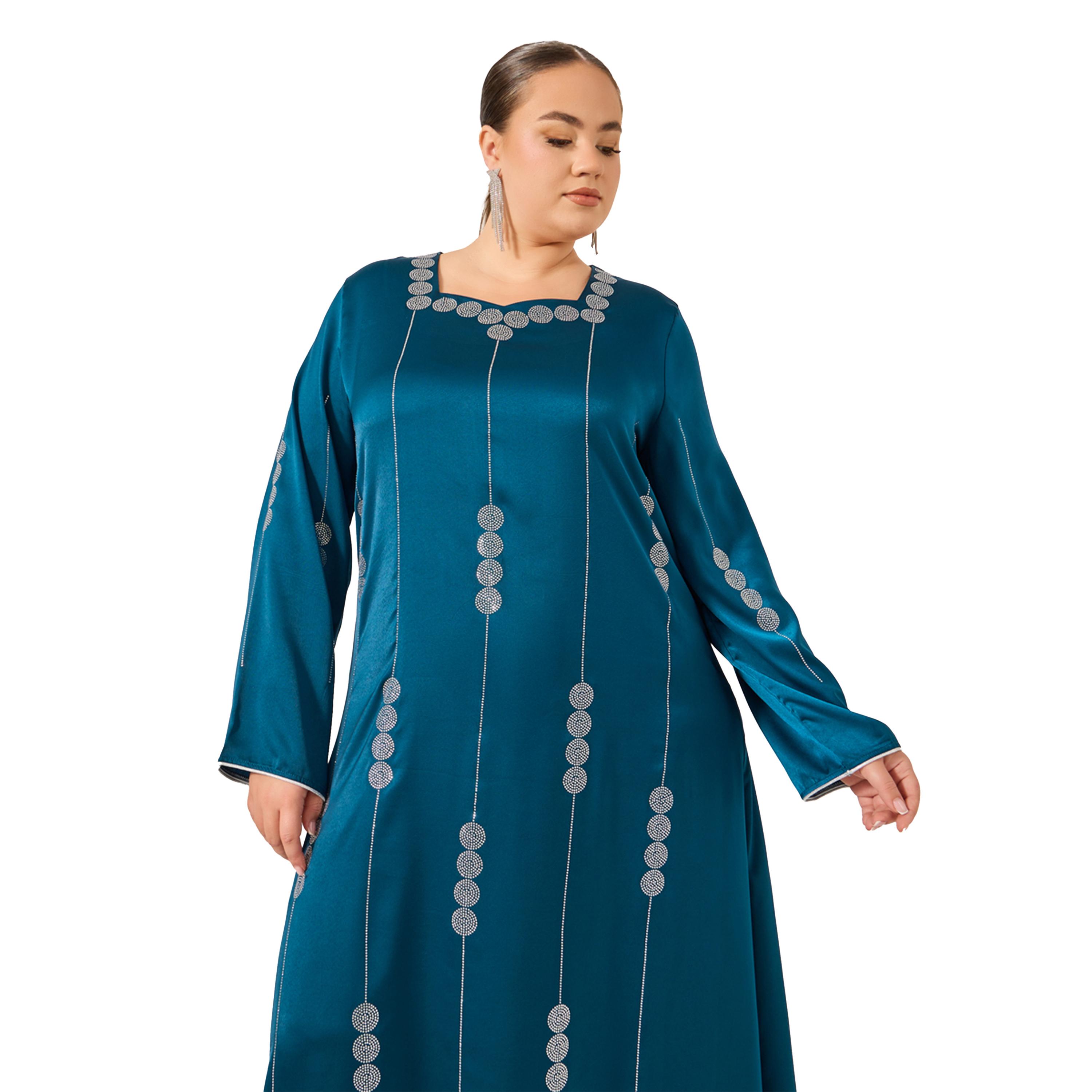 Styli Plus Size Embellished Sweetheart Neck Jalabiya-women-arabicclothing-jalabiyas-image-3