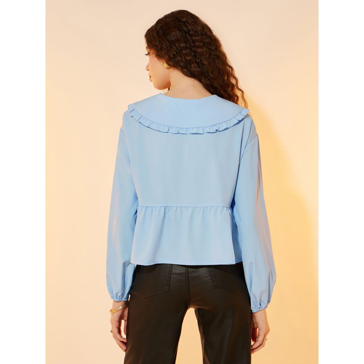Take Two Peter Pan Collar Bow Tie Front Blouse-women-clothing-shirtsandblouses-shirts-image-4