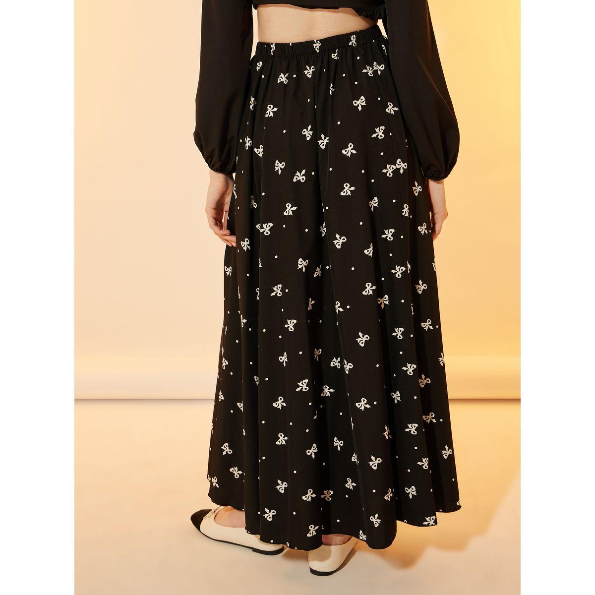 تنورة طويلة مطبعة بالكامل بربطات فيونكة-women-clothing-bottoms-skirts-image-4