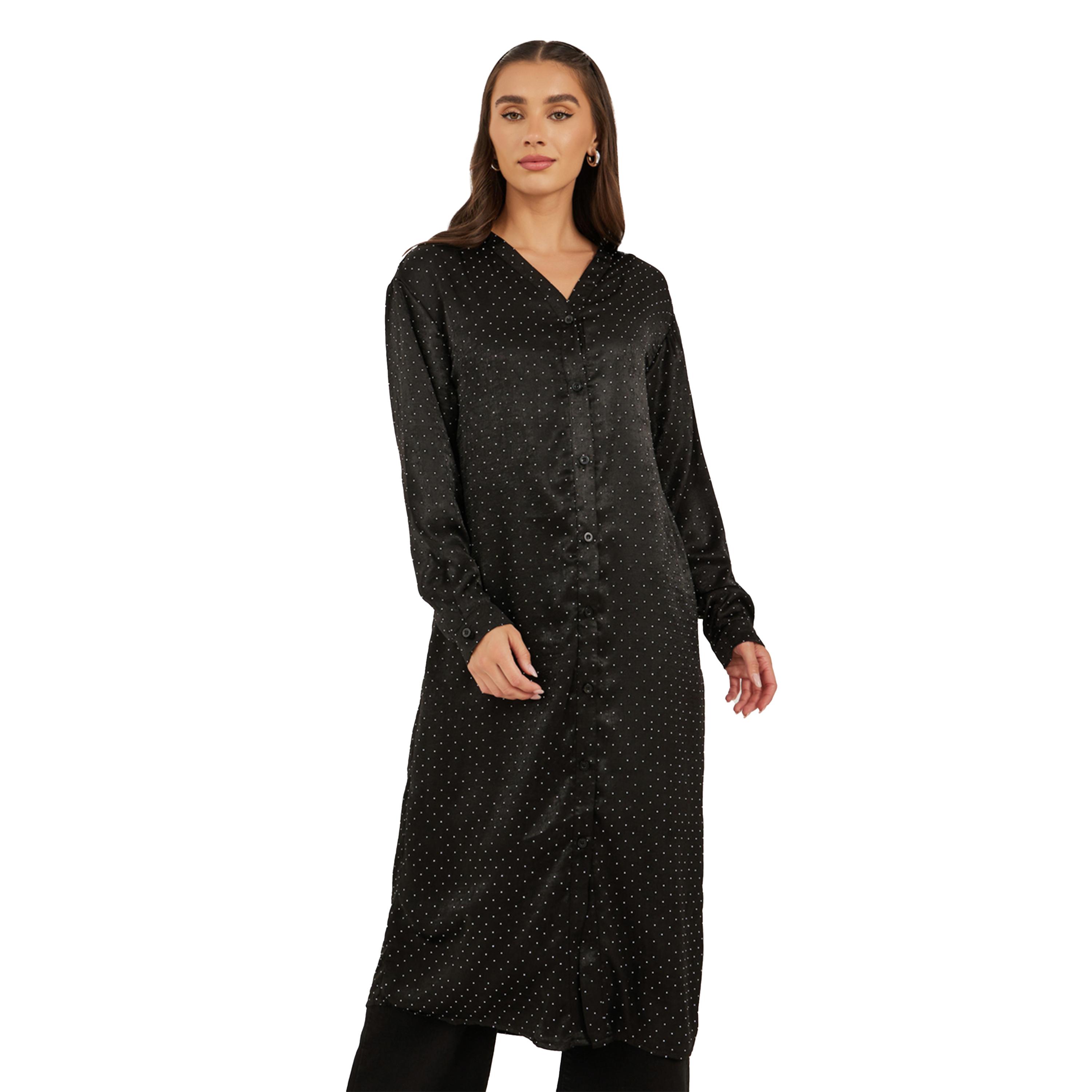 Styli Printed Regular Fit Midi Length Buttoned Abaya-women-arabicclothing-abayas-image-3
