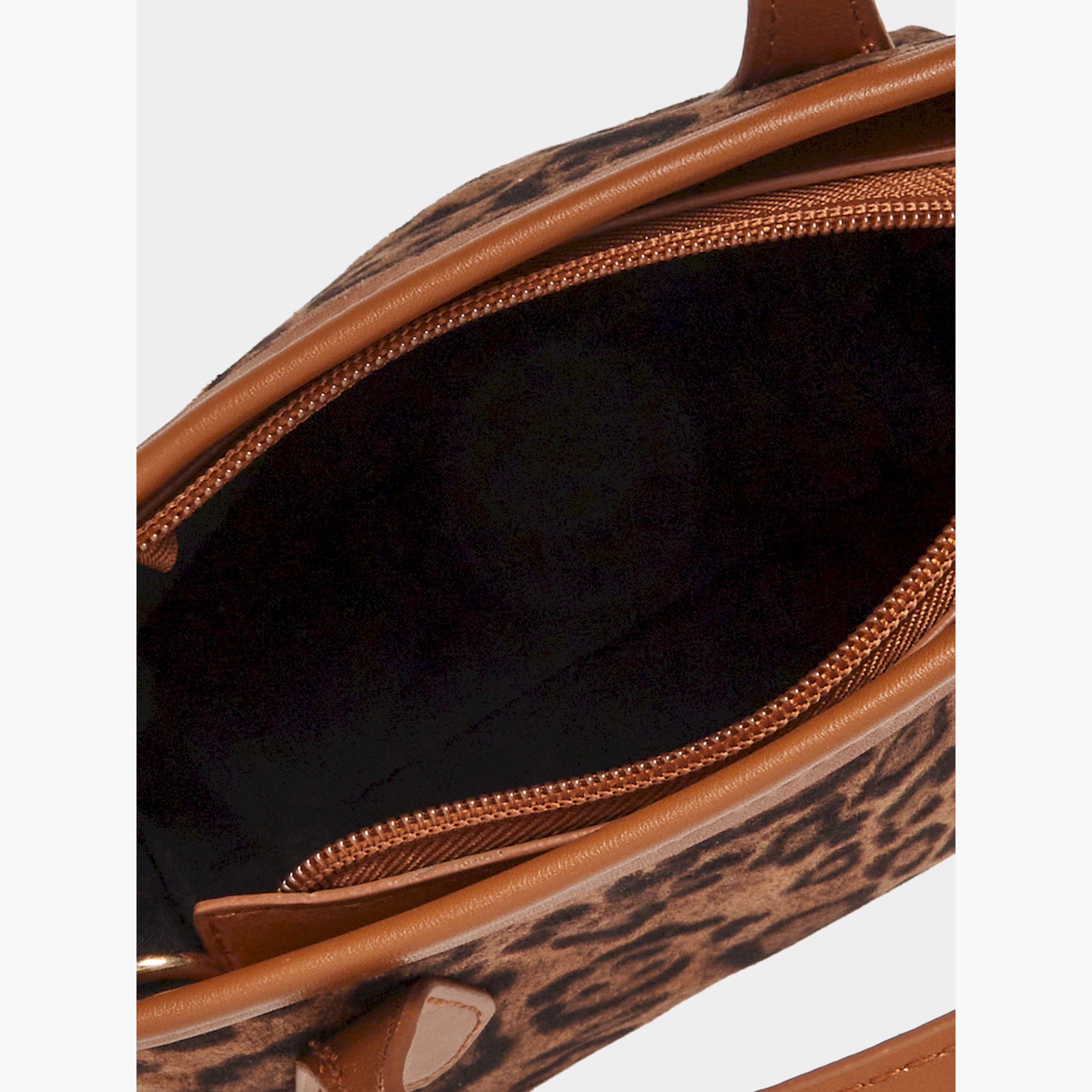Styli Leopard Print Handbag with Adjustable Strap-women-bagsandwallets-handbags-image-6