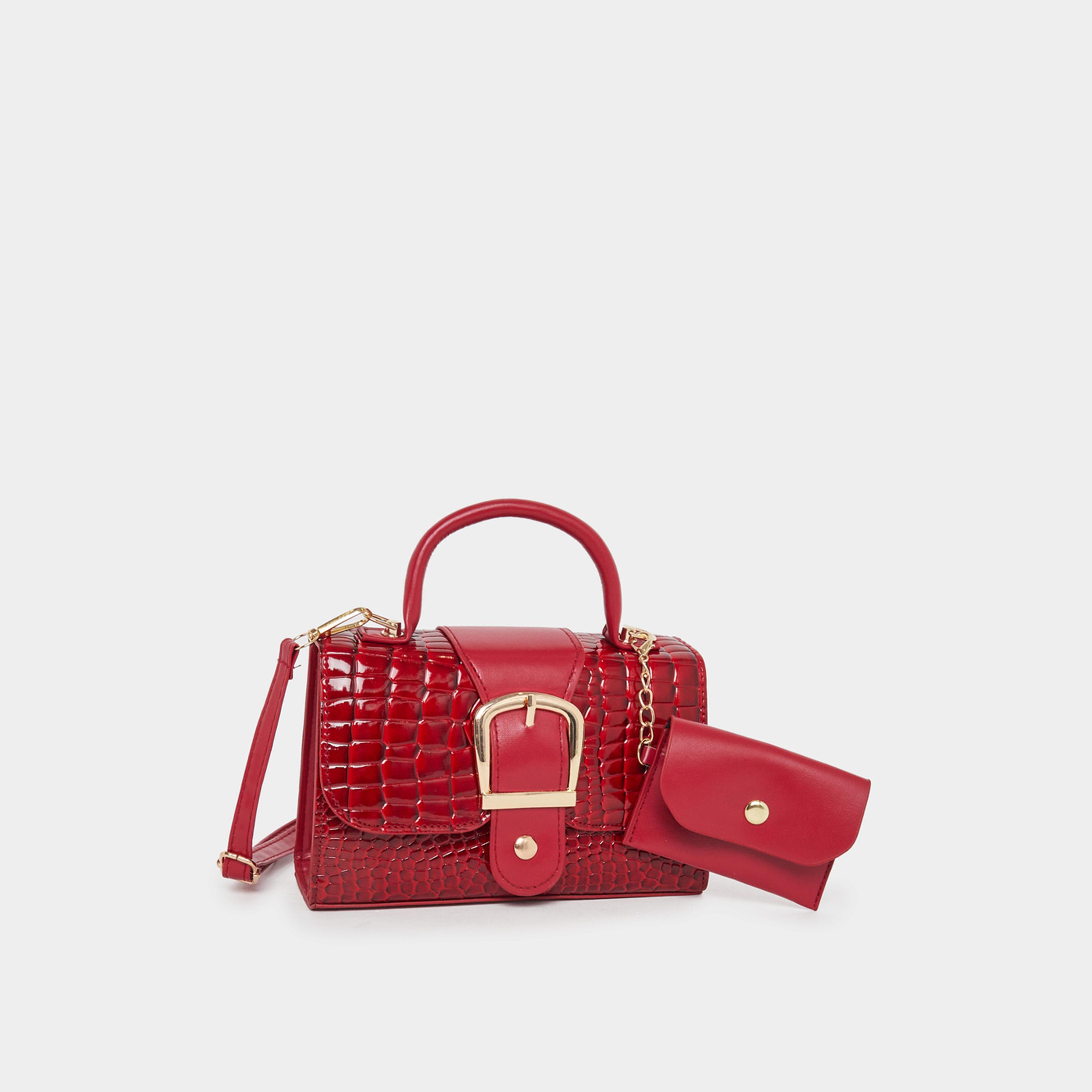 ستايلي - حقيبة مدينة بتصميم جلد التمساح مع حافظة-women-bagsandwallets-handbags-image-1