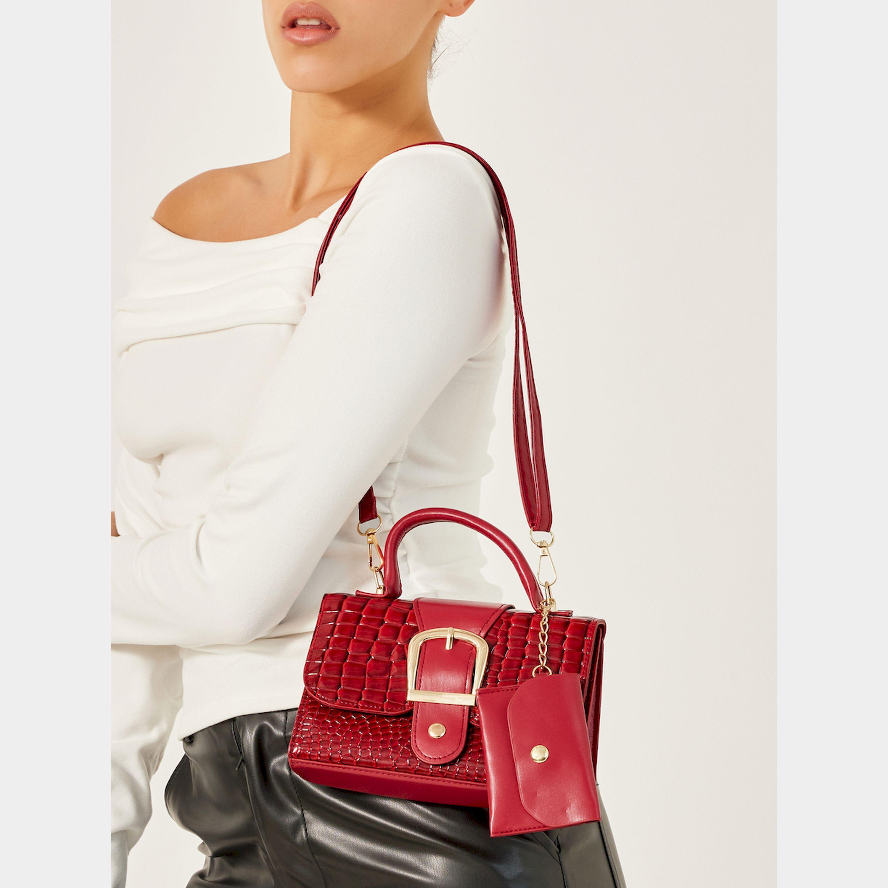 ستايلي - حقيبة مدينة بتصميم جلد التمساح مع حافظة-women-bagsandwallets-handbags-image-2