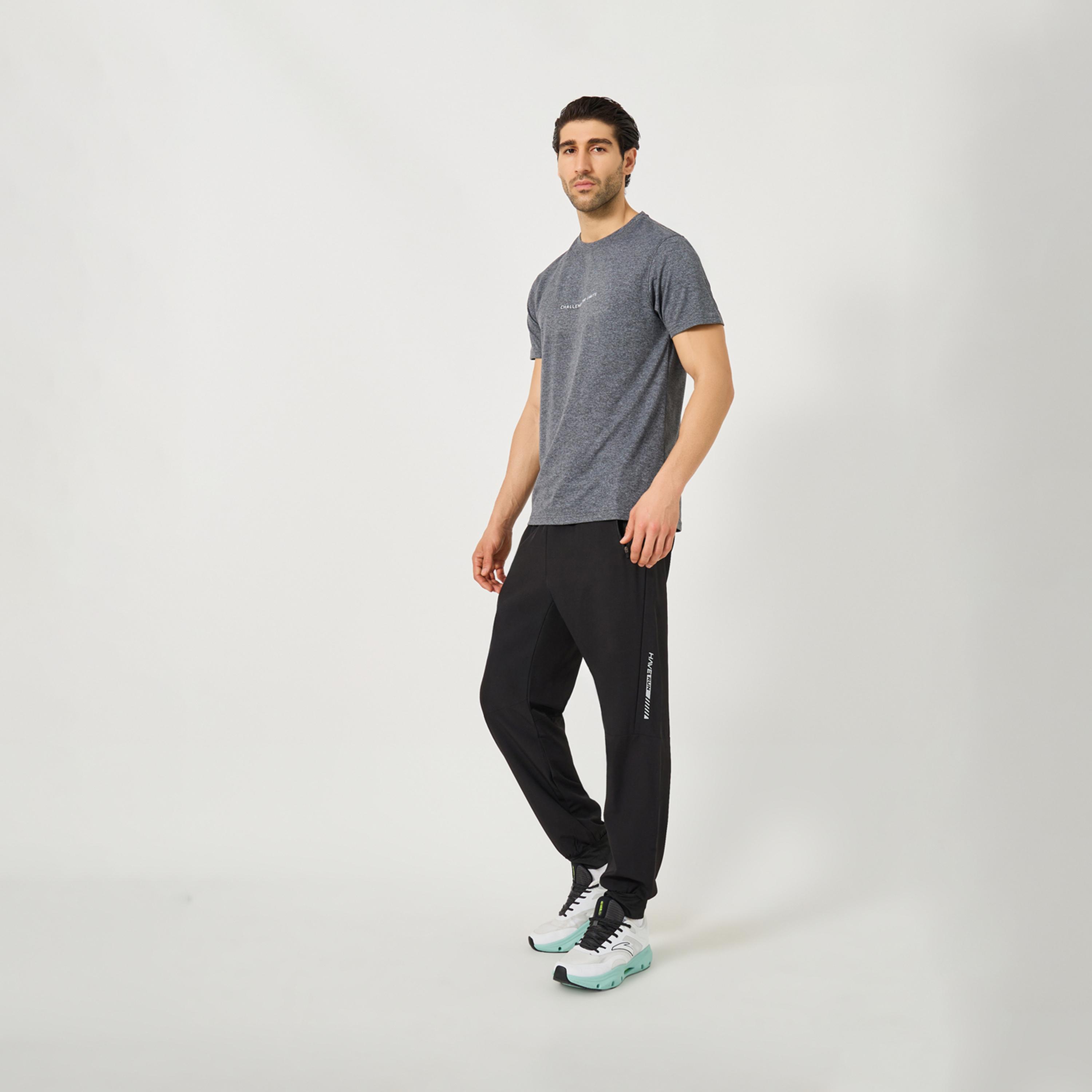 ستايلي - بنطال رياضي ضيق بخصر متوسط الارتفاع مع رباط-men-clothing-sportswearandactivewear-bottoms-image-2