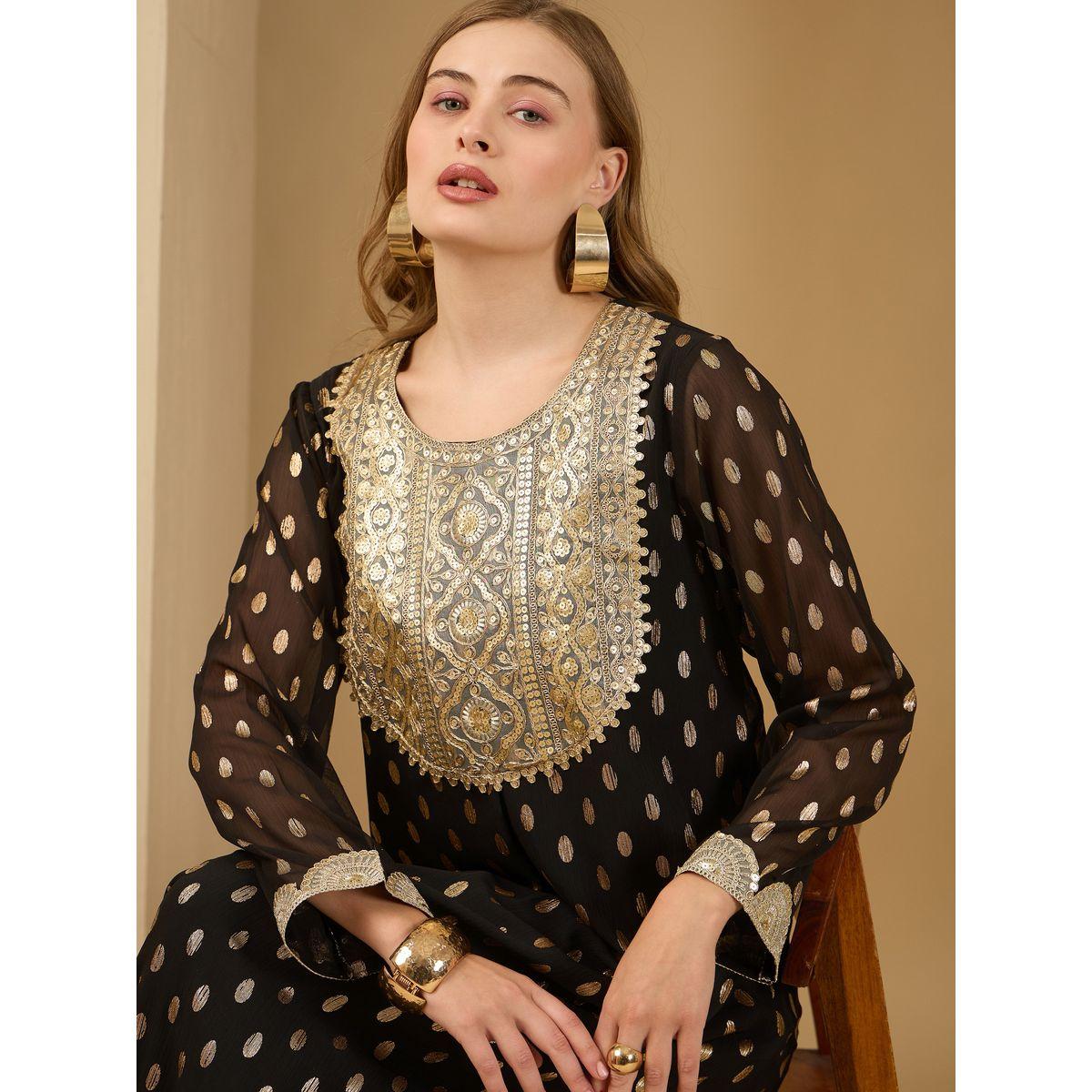 جلابية بتفاصيل دوبي مع تداخلات دانتيل-women-arabicclothing-jalabiyas-image-4