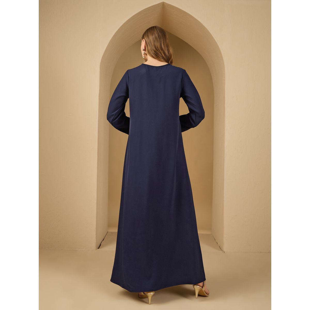 جلابية بتفاصيل دانتيل وياقة دائرية-women-arabicclothing-jalabiyas-image-5