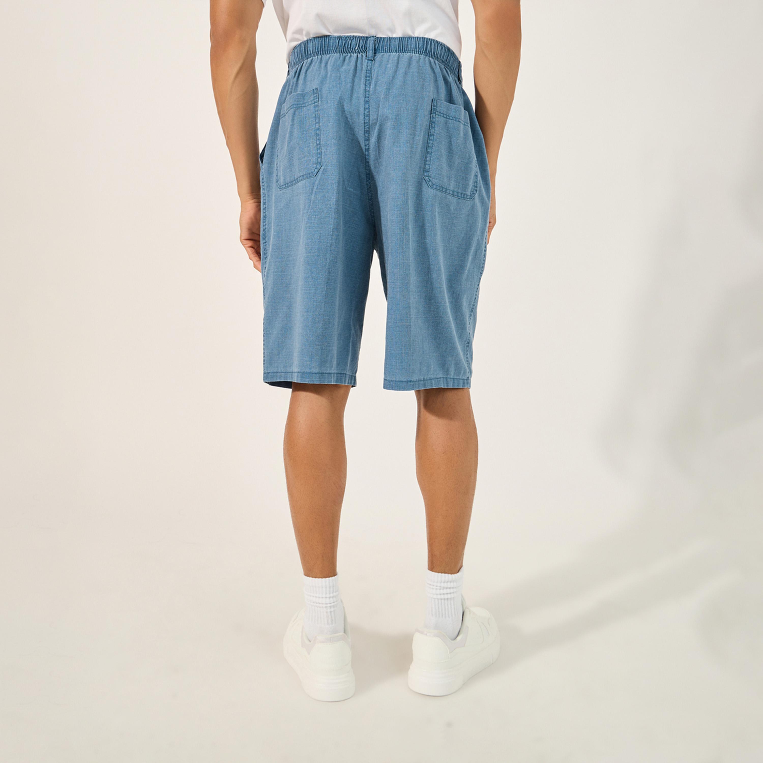 Styli Mid Rise Stretch Loose Fit Woven Shorts-men-clothing-bottoms-shorts-image-4