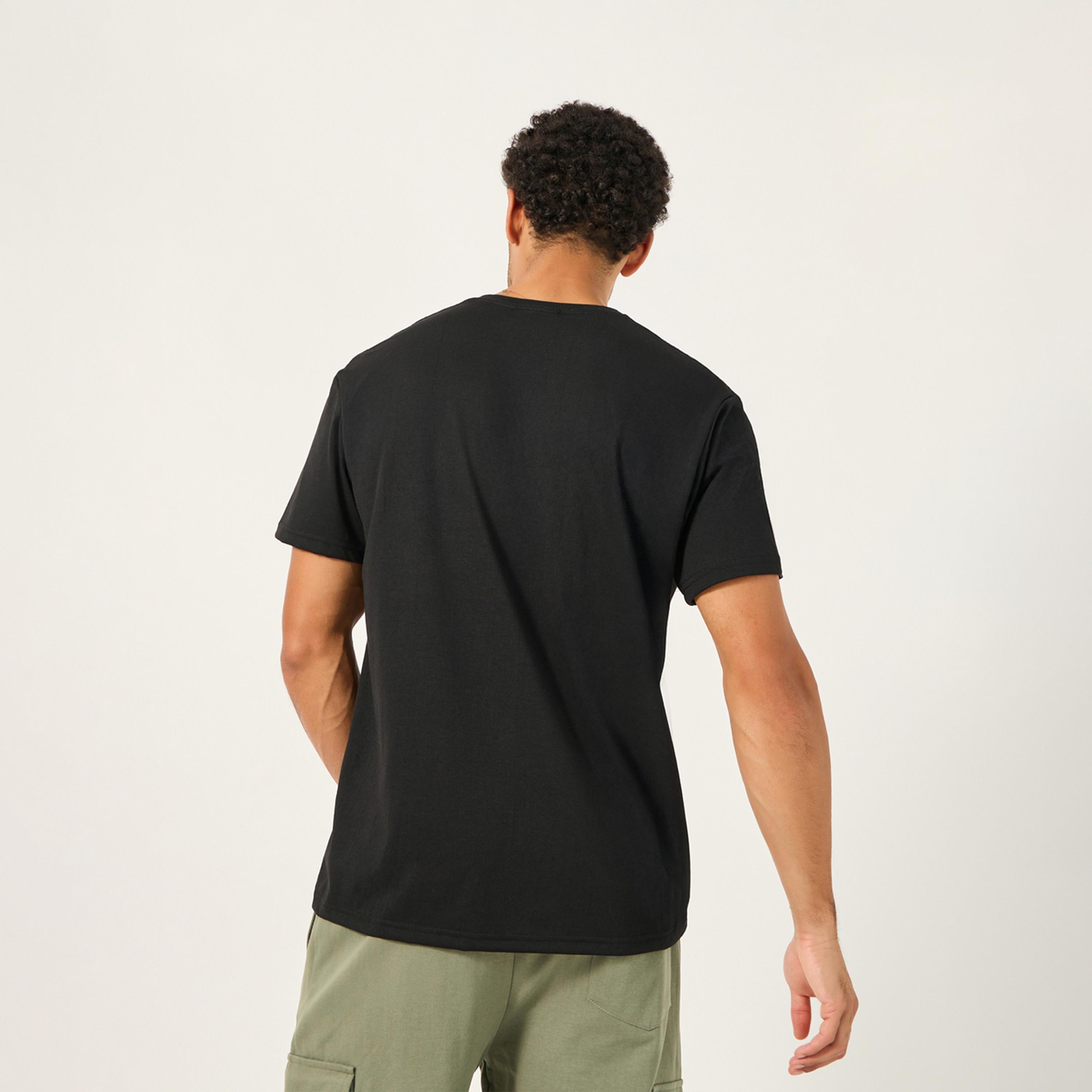ستايلي - تي شيرت كبير الحجم بياقة دائرية وطبعة-men-clothing-tshirtsandpolos-tshirts-image-4