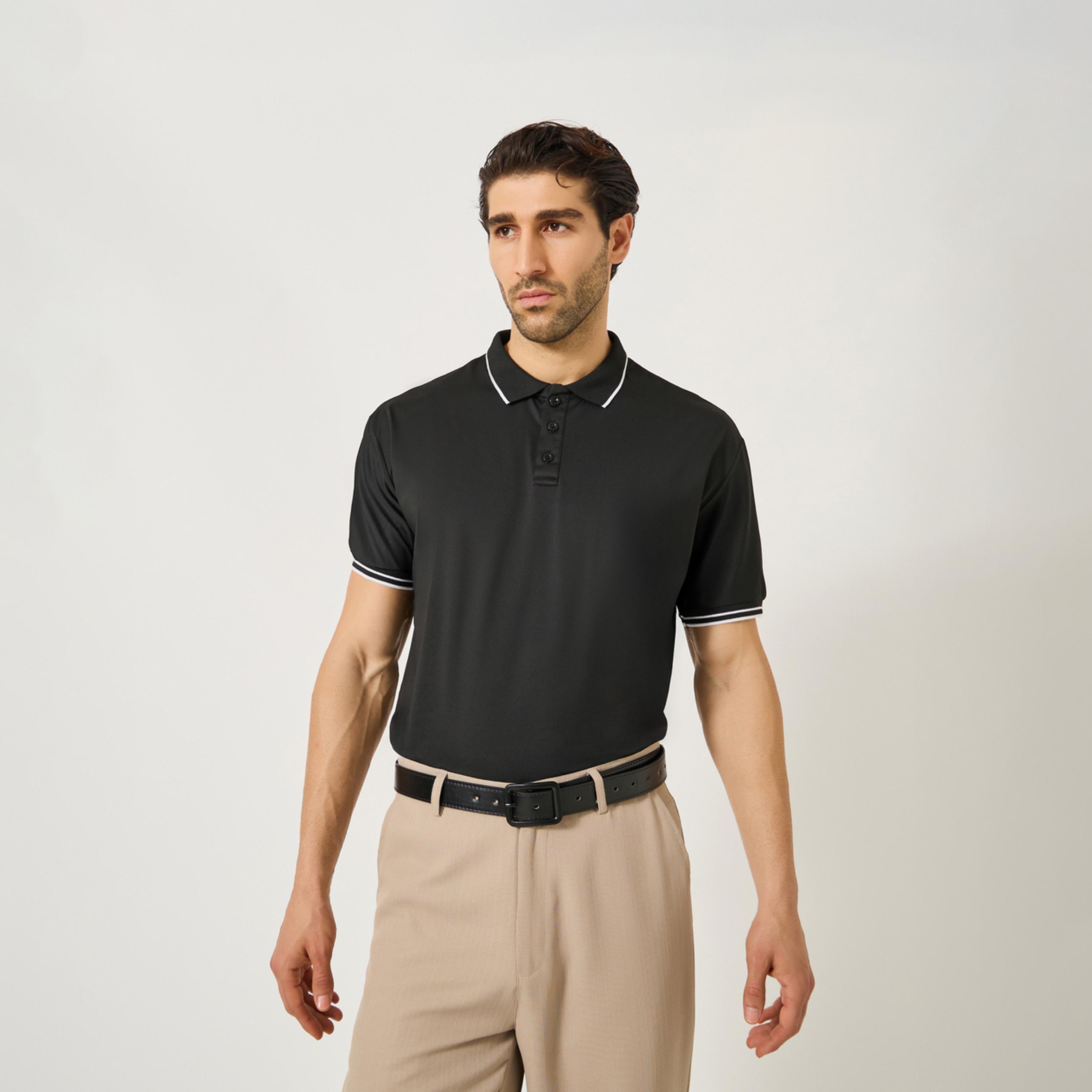Styli Regular Fit Stretchy Polo Neck T-Shirt-men-clothing-tshirtsandpolos-polos-image-1