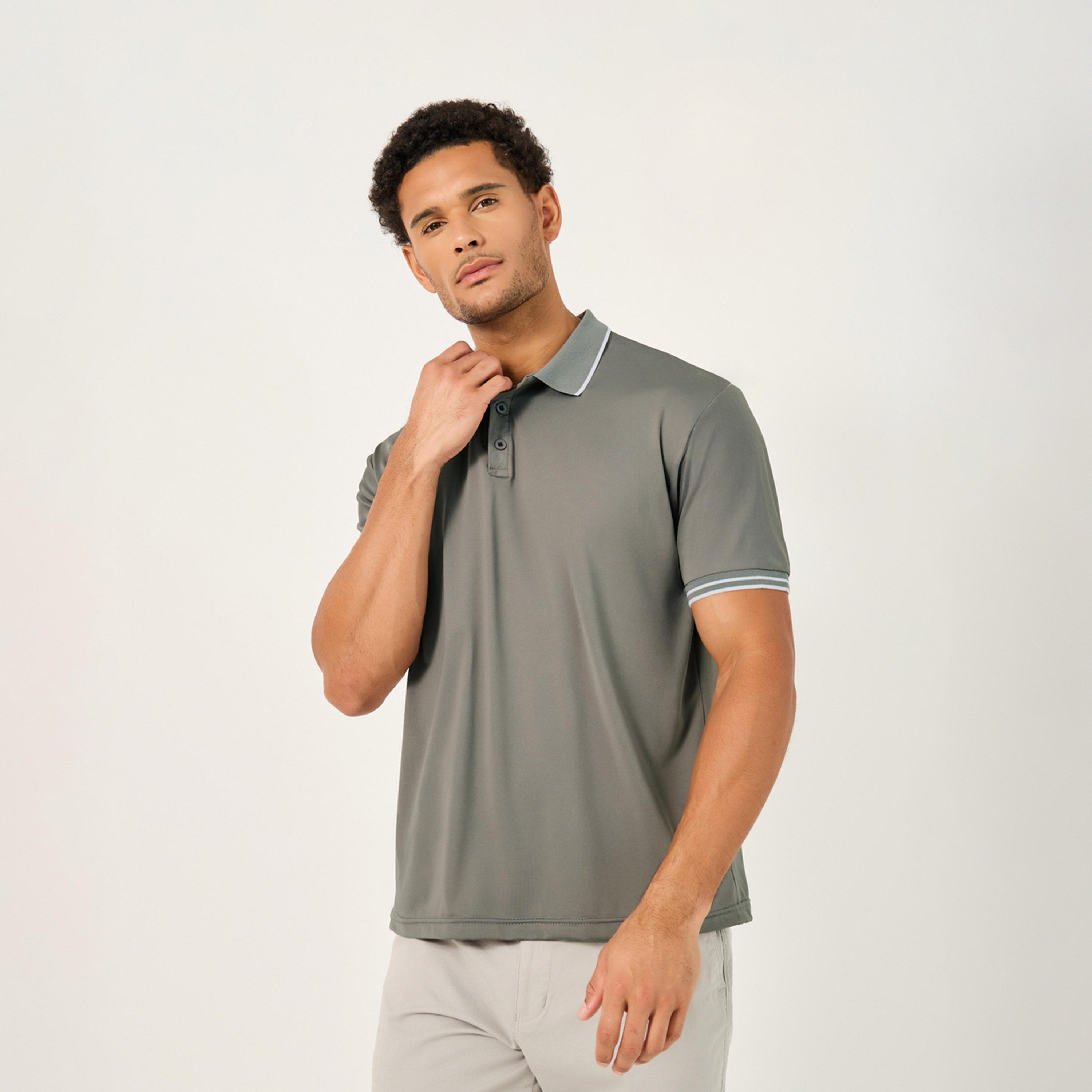 Styli Regular Fit Contrast Tipped Detail Collar Polo-men-clothing-tshirtsandpolos-polos-image-1
