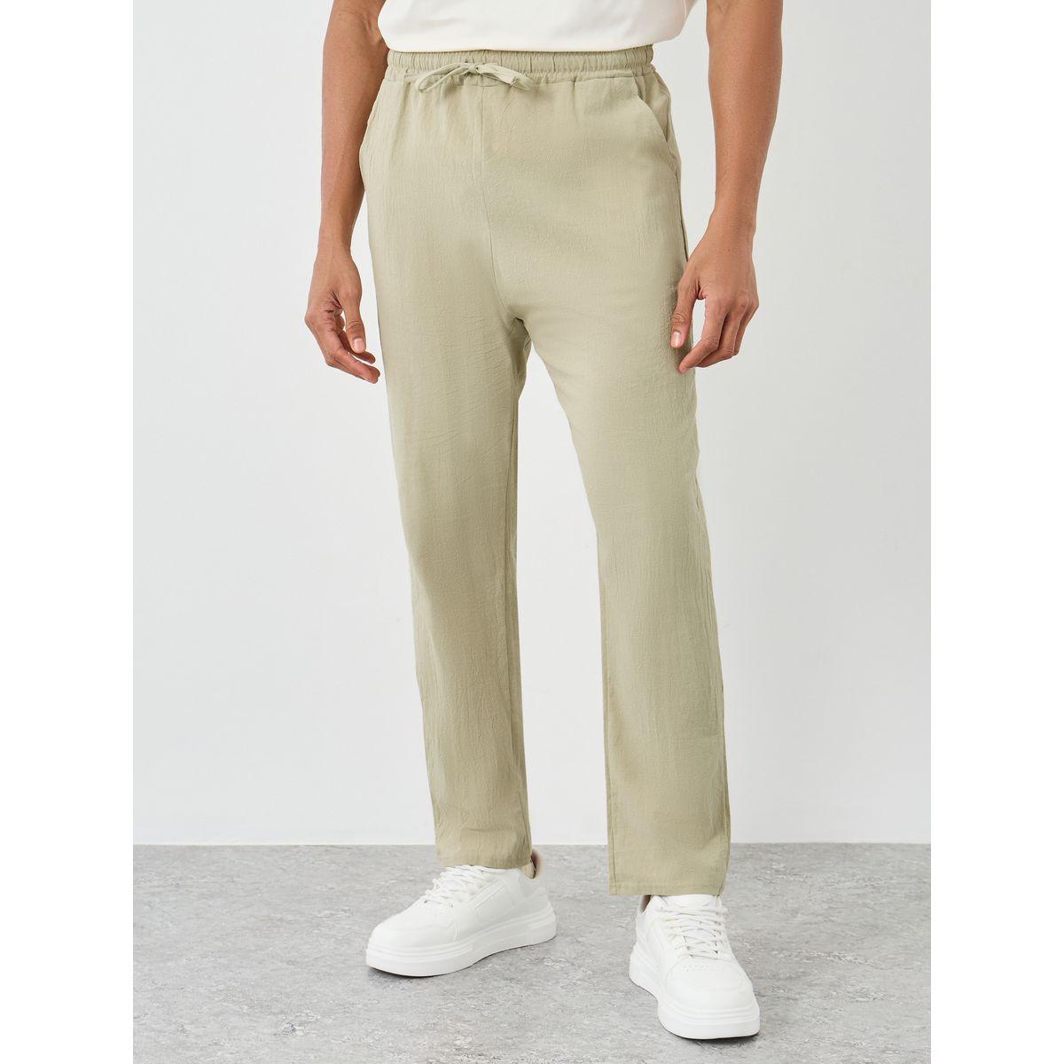 Styli Relaxed Fit Drawstring Waist Woven Pants-men-clothing-bottoms-joggers-image-1