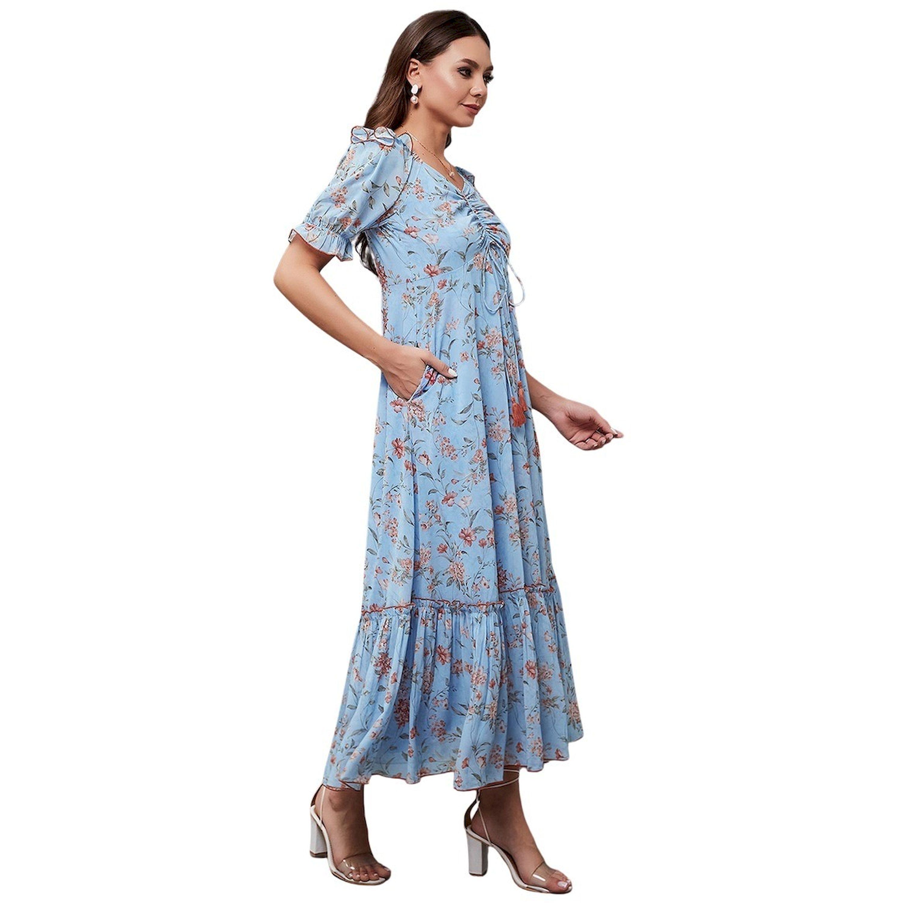 Styli All-Over Printed Ruched Detail A-Line Maxi Dress-women-clothing-dresses-image-2