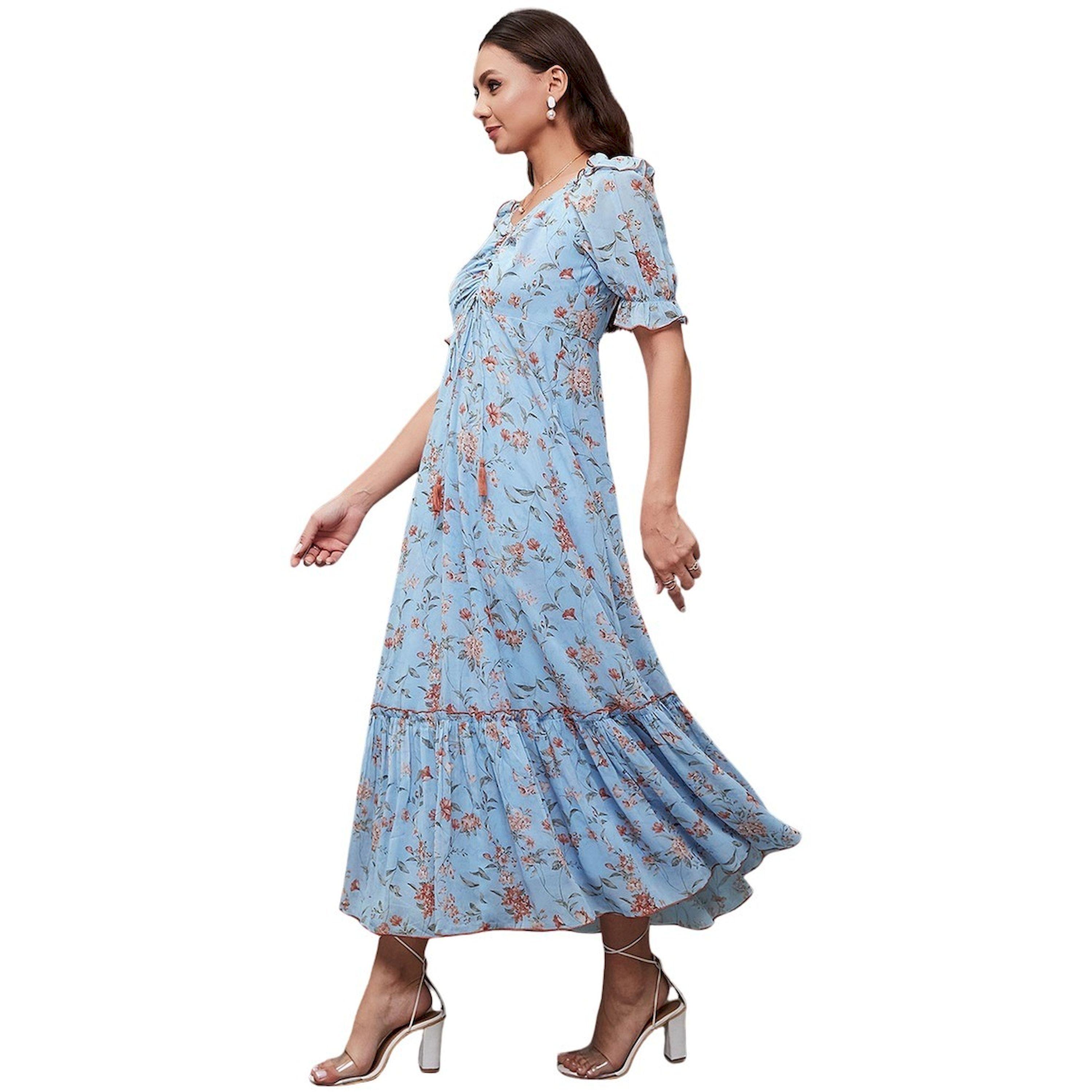 Styli All-Over Printed Ruched Detail A-Line Maxi Dress-women-clothing-dresses-image-3