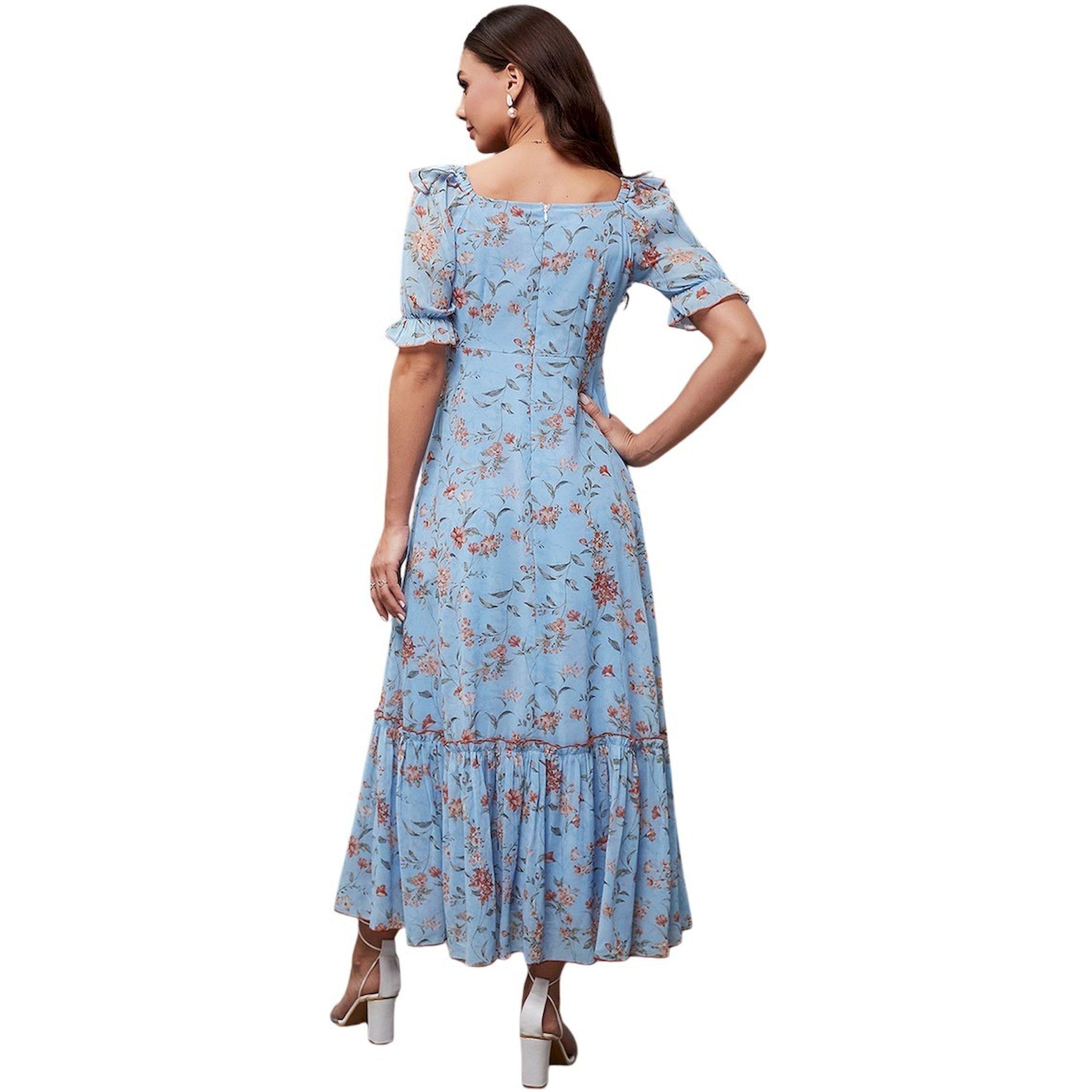 Styli All-Over Printed Ruched Detail A-Line Maxi Dress-women-clothing-dresses-image-4