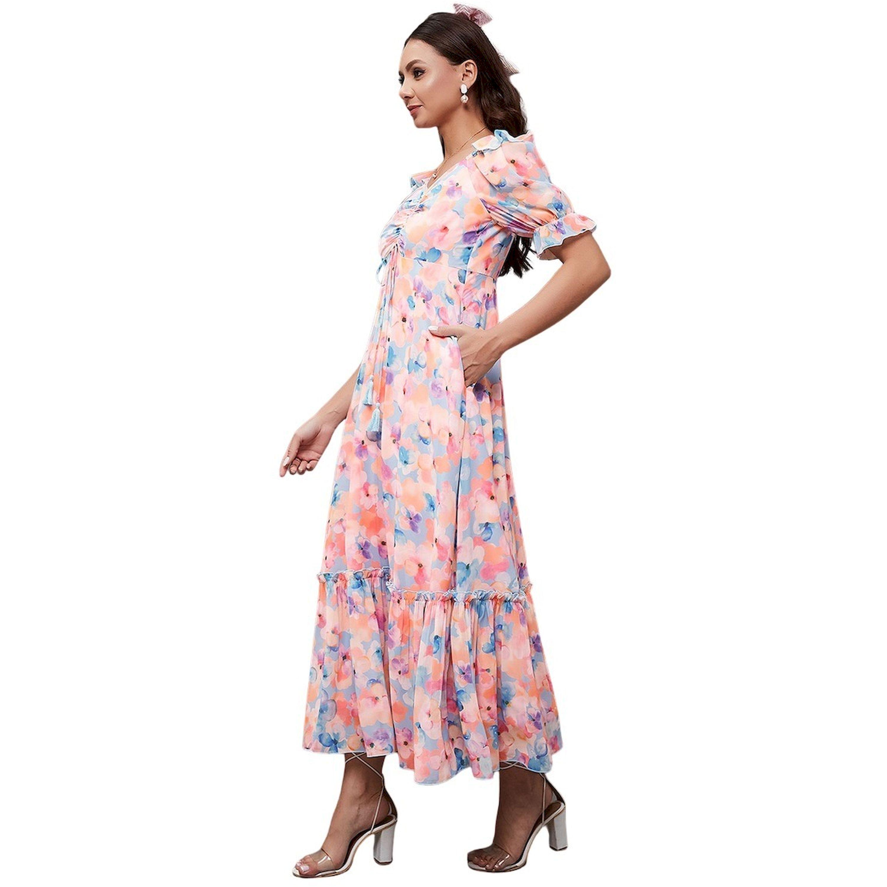 Styli Floral Printed Ruched A-Line Maxi Dress-women-clothing-dresses-image-2