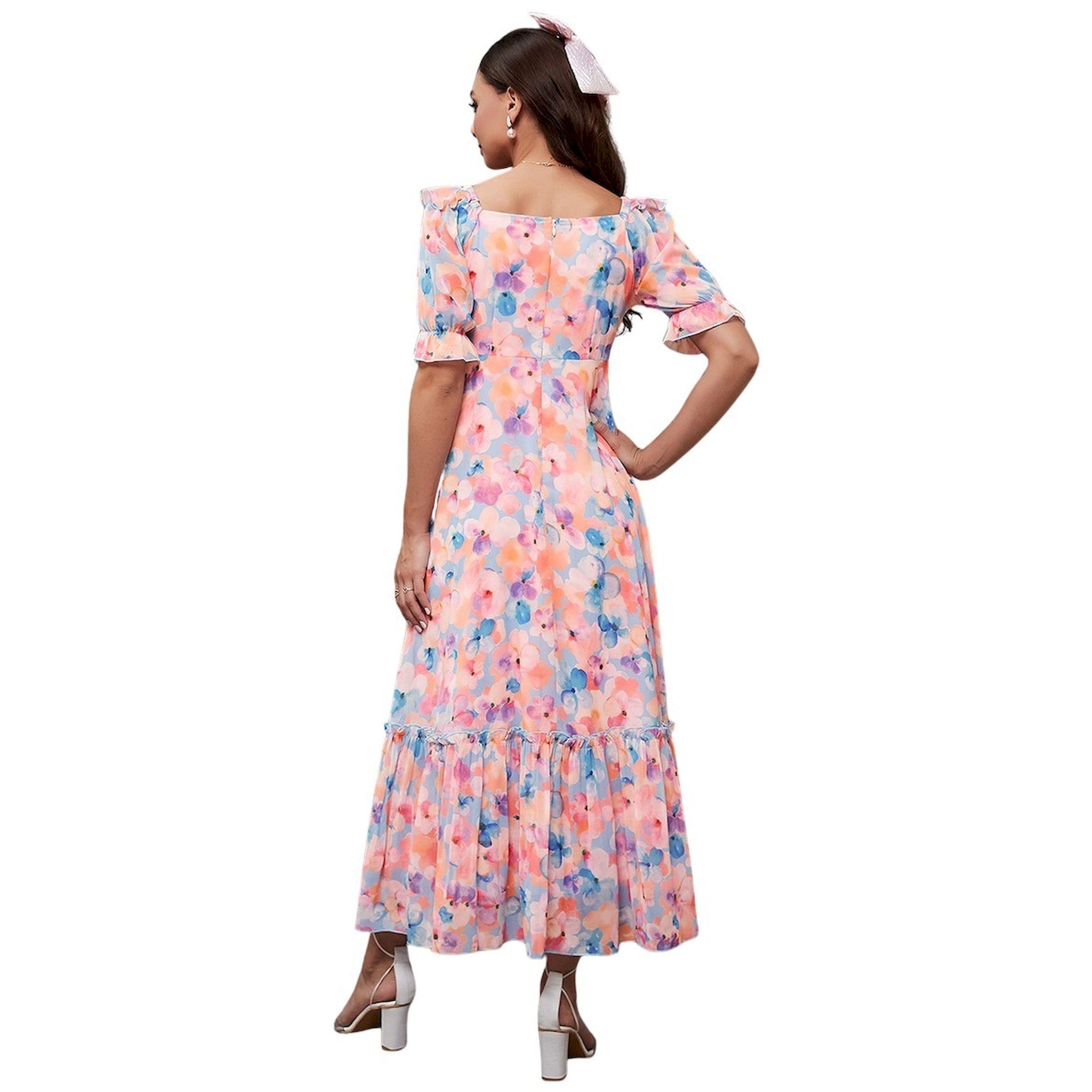 ستايلي - فستان ماكسي بطبعة زهور بقصة A-women-clothing-dresses-image-4