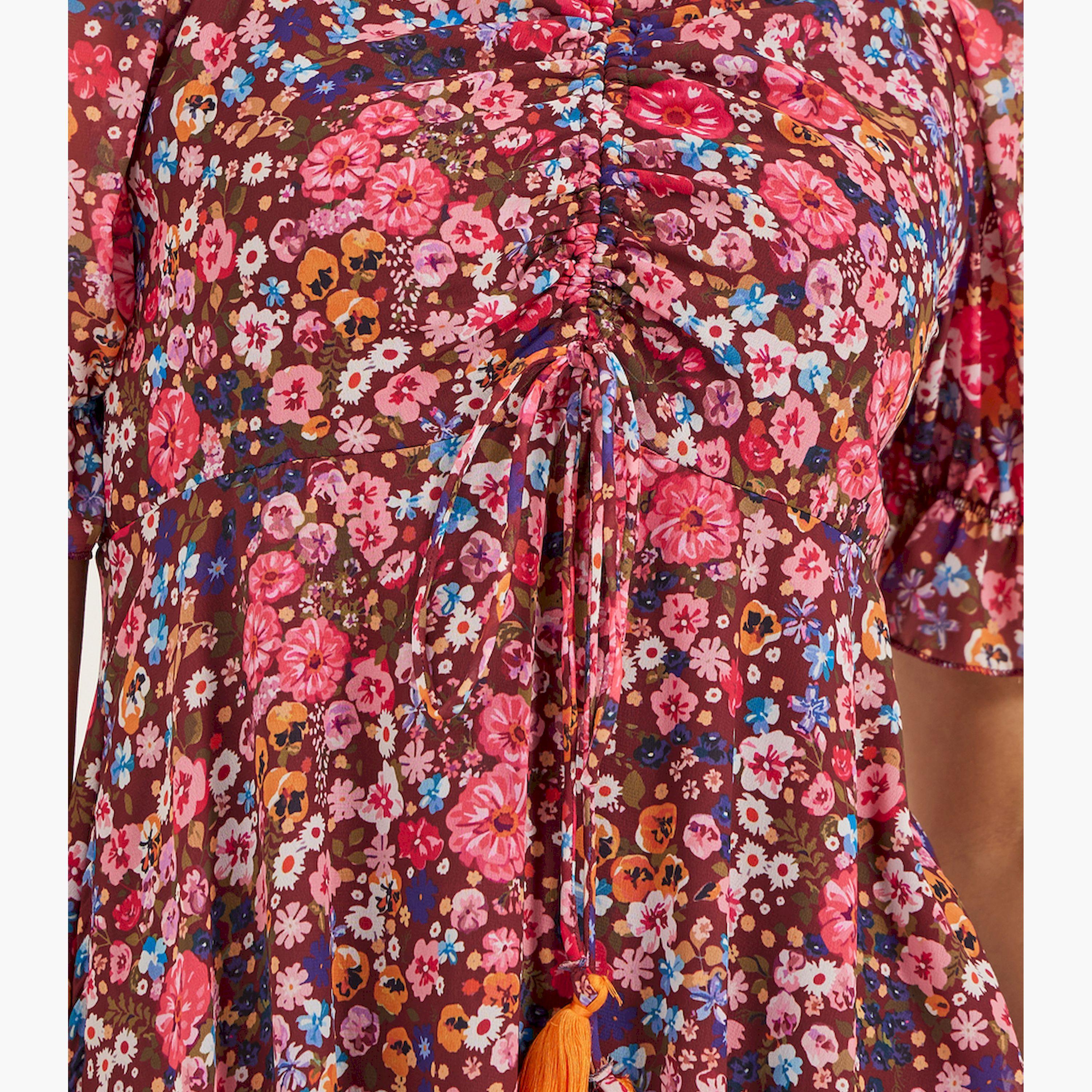 Styli Printed Puff Sleeve Tiered Midi Dress-women-clothing-dresses-image-4