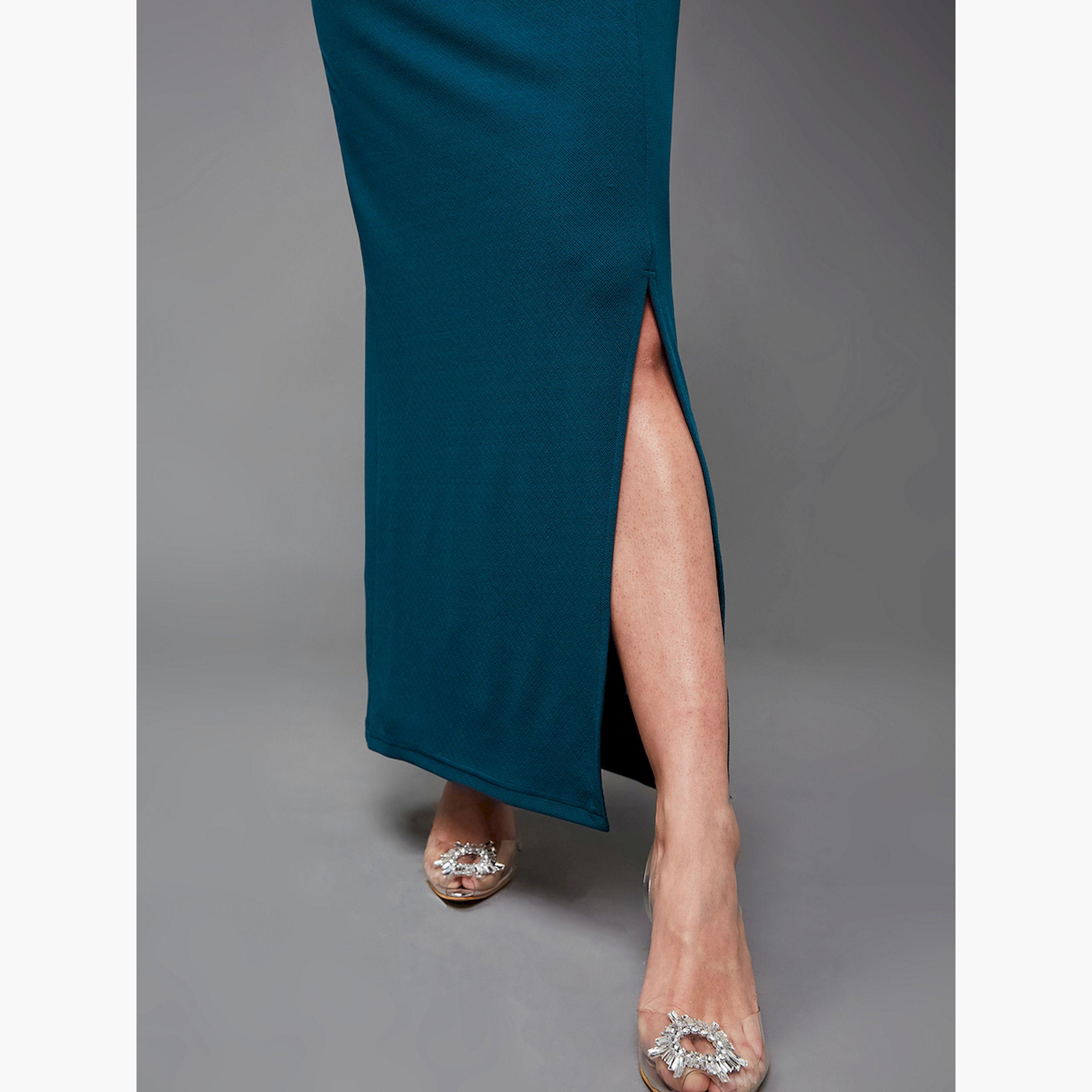 ستايلي - فستان ماكسي ضيق مكشوف الكتفين-women-clothing-dresses-image-5