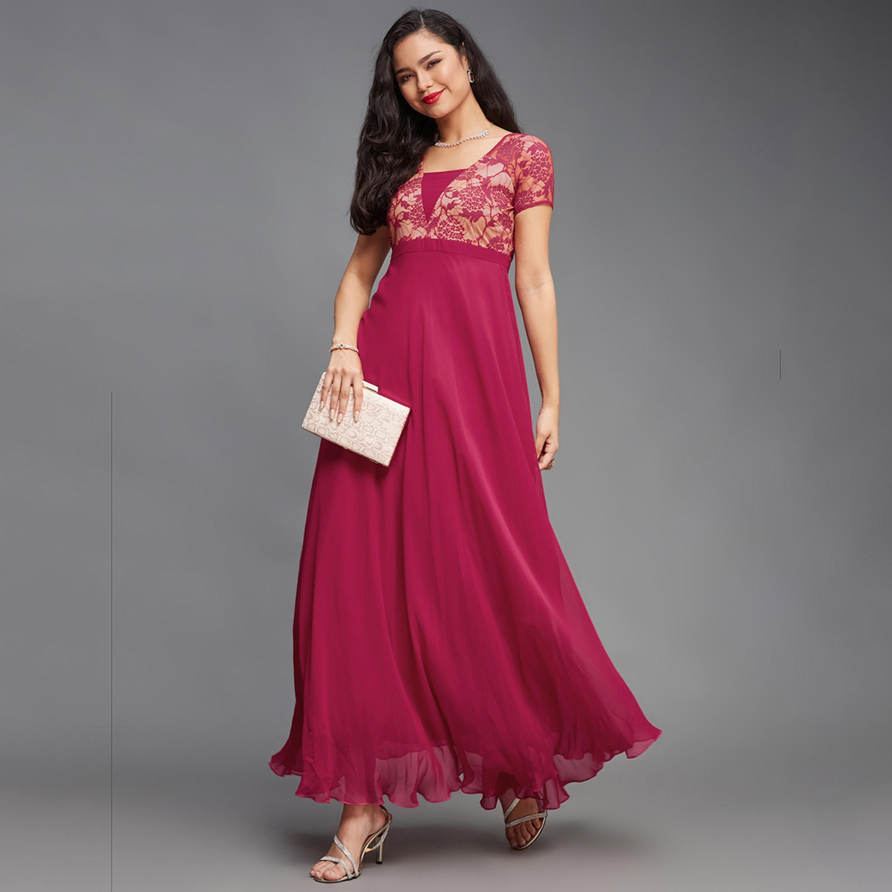 Styli Lace Insert Square Neck A-Line Maxi Dress-women-clothing-dresses-image-2