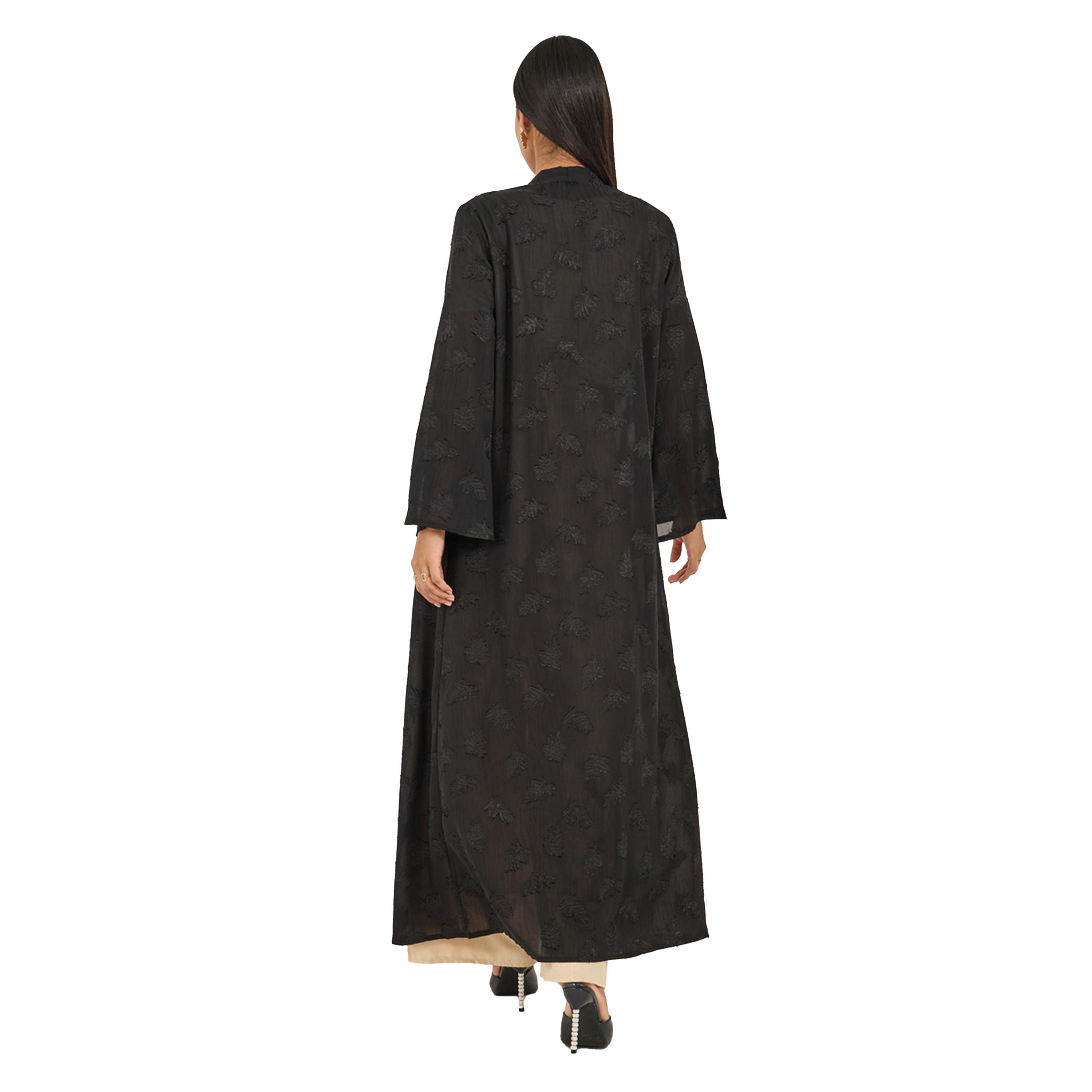 Styli Textured Regular Fit Long Sleeve Abaya-women-arabicclothing-abayas-image-5