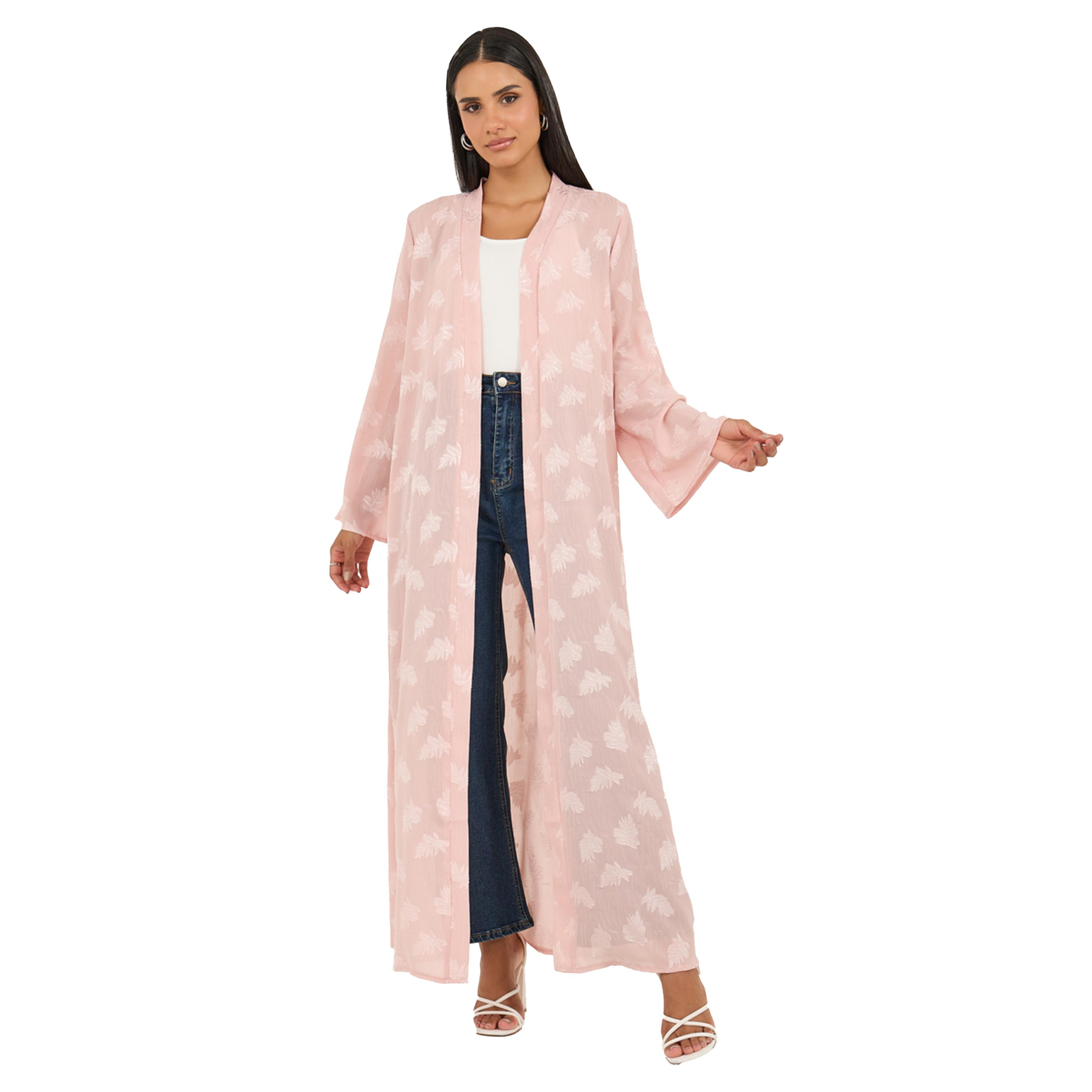 Styli Textured Regular Fit Long Sleeve Abaya-women-arabicclothing-abayas-image-2