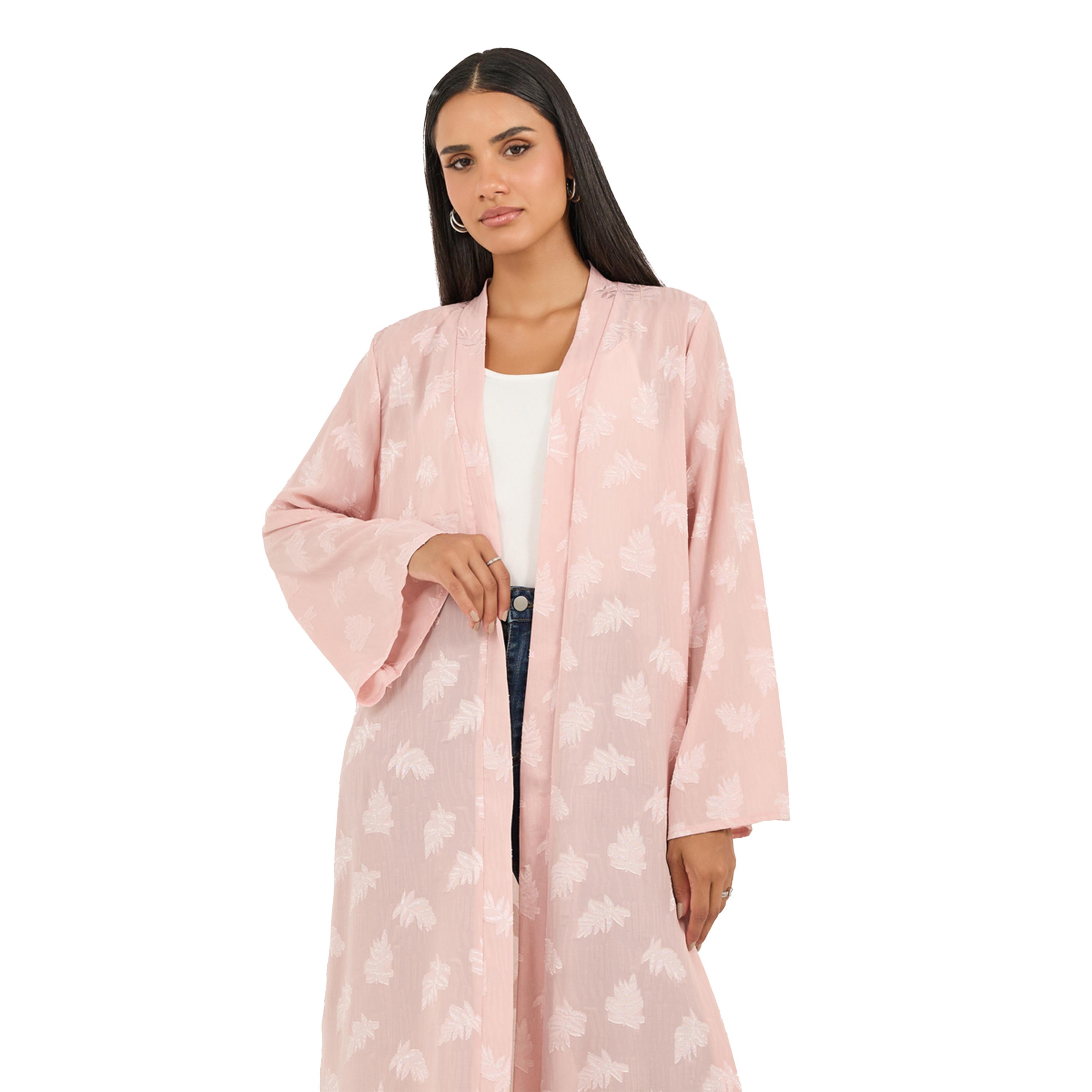 Styli Textured Regular Fit Long Sleeve Abaya-women-arabicclothing-abayas-image-3