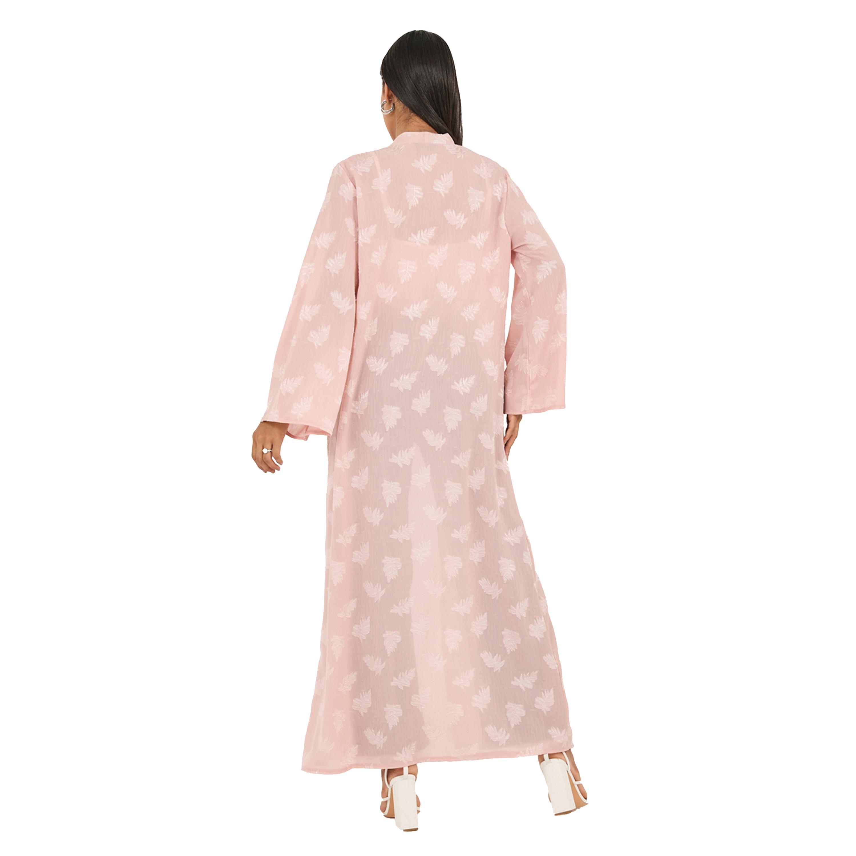 Styli Textured Regular Fit Long Sleeve Abaya-women-arabicclothing-abayas-image-5