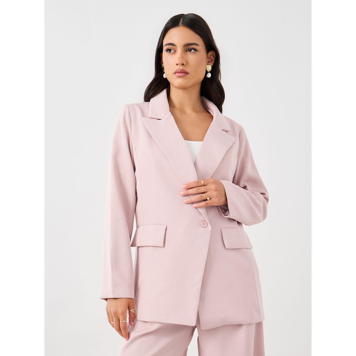 بليزر فضفاض بقصة عادية وياقة نوتش-women-clothing-coatsandjackets-blazers-image-3