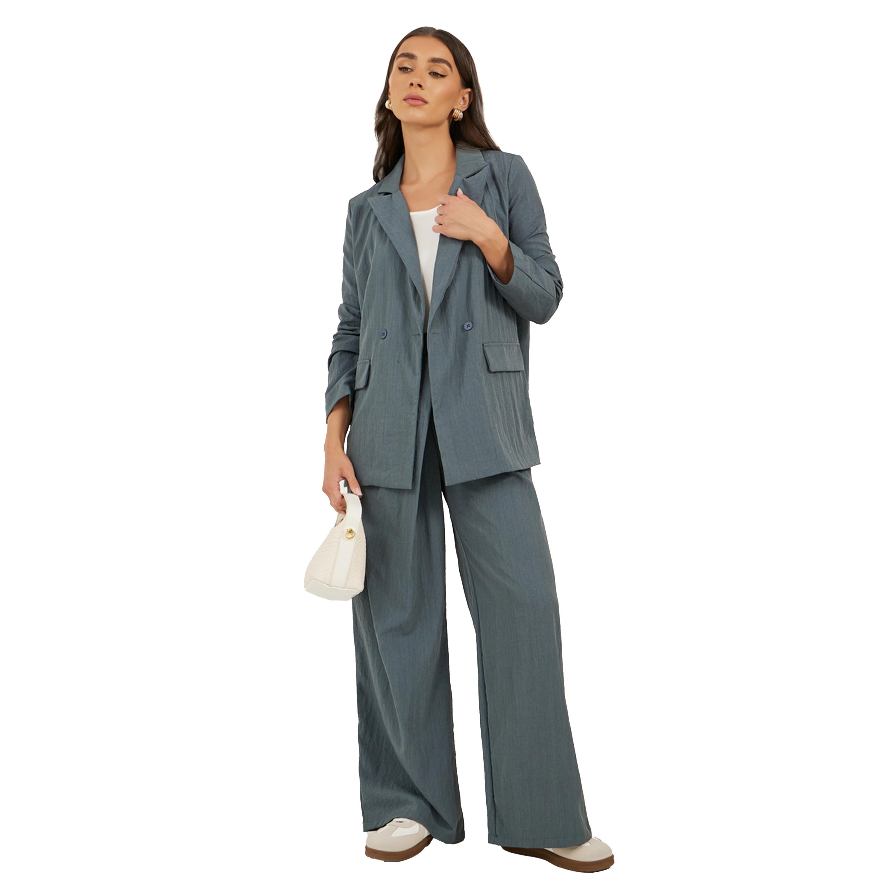 Styli Notch Label Neck Double Breasted Blazer-women-clothing-coatsandjackets-blazers-image-1