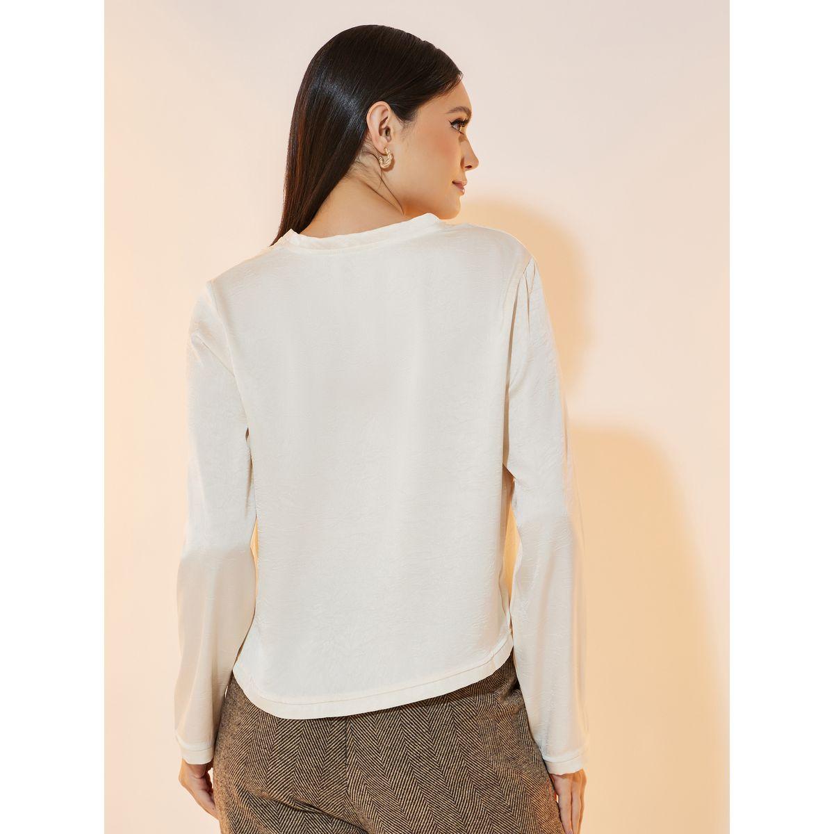 بلوزة بتفاصيل بارزة الملمس مع أكمام طويلة-women-clothing-shirtsandblouses-shirts-image-4