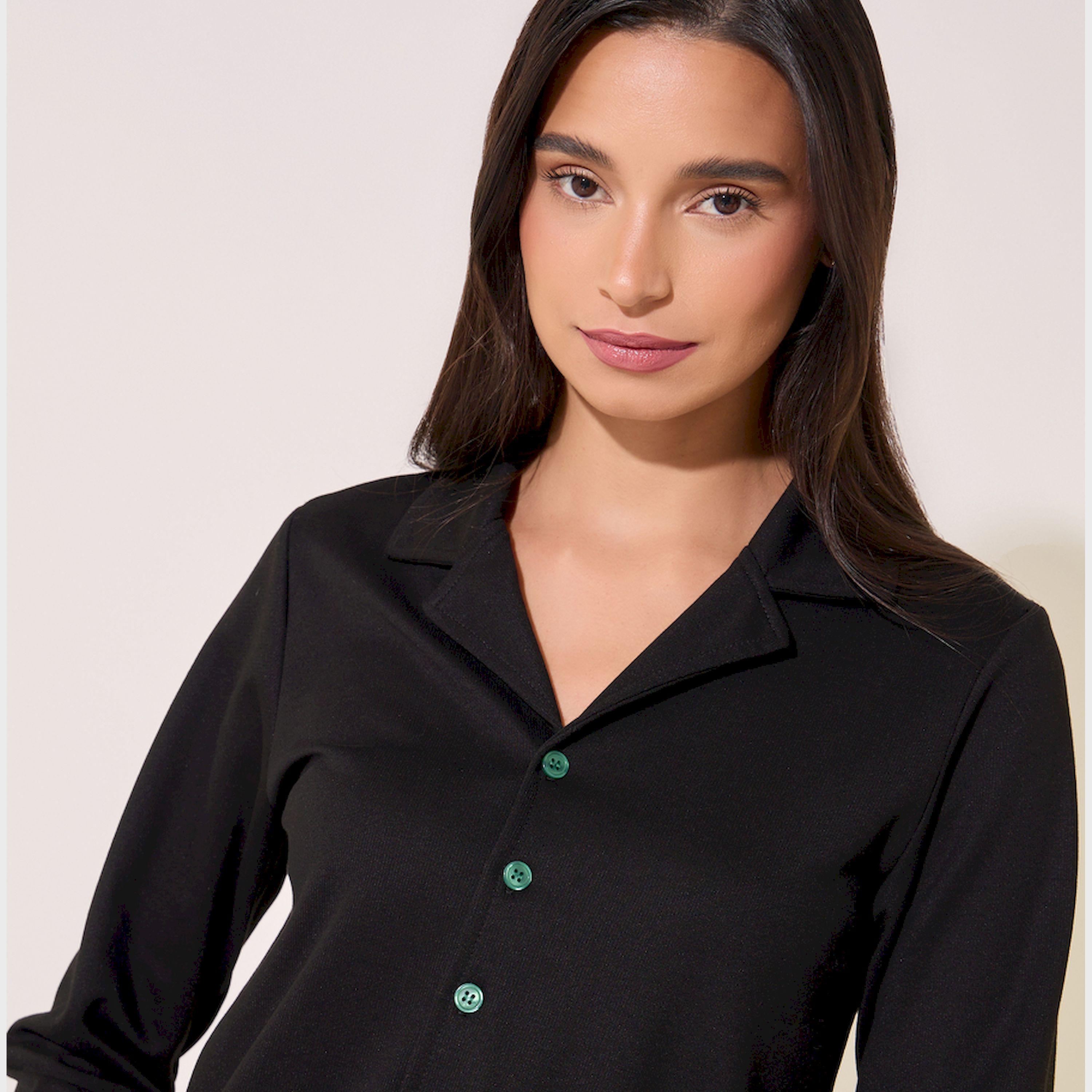 Take Two Contrast Ruffle Hem Shirt and Pyjama Set-women-clothing-nightwear-pyjamas-longsets-image-3