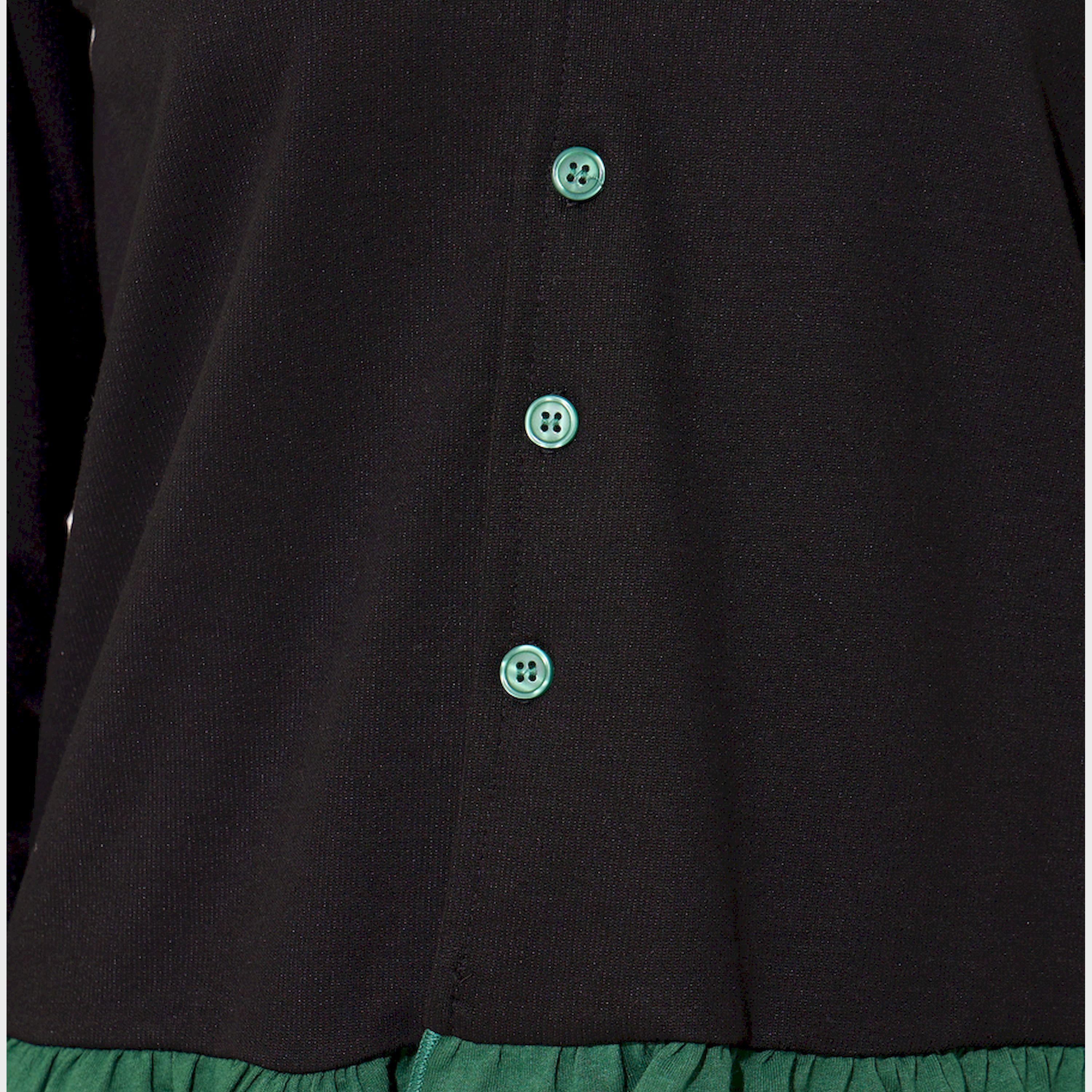 Take Two Contrast Ruffle Hem Shirt and Pyjama Set-women-clothing-nightwear-pyjamas-longsets-image-4