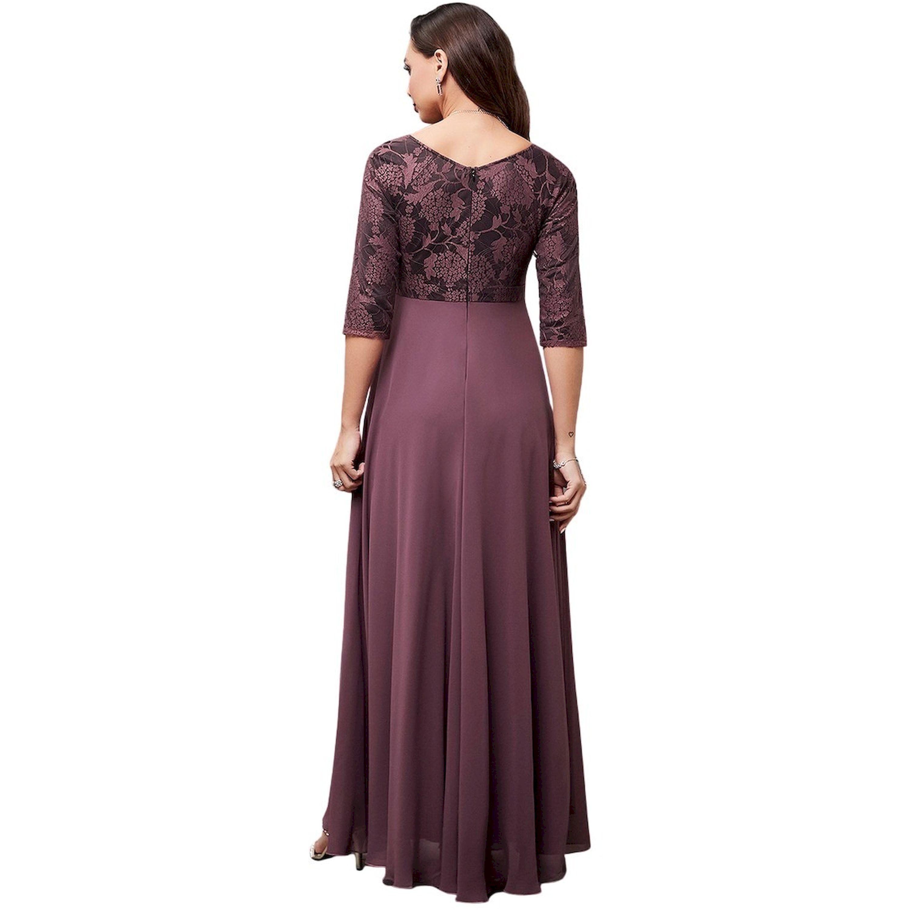 Styli Lace Overlaid Ruched A-Line Maxi Dress-women-clothing-dresses-image-3