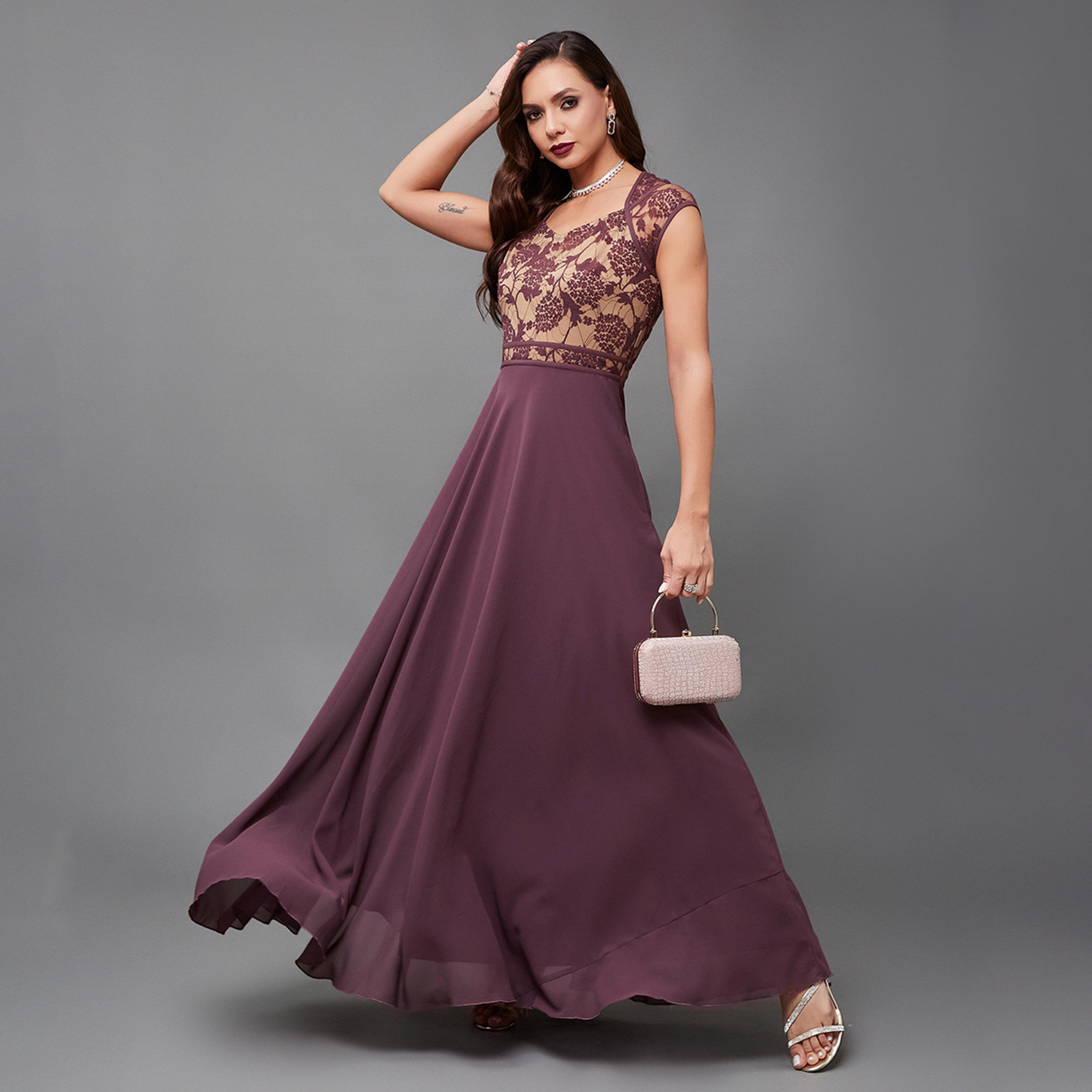 Styli Lace Queen Ann Neck A-Line Maxi Dress-women-clothing-dresses-image-5