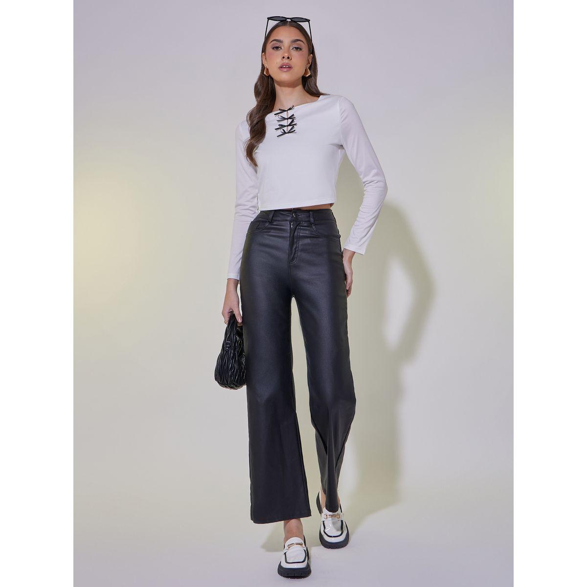 Solid Bow Detail Crop Top-women-clothing-tshirts-image-2