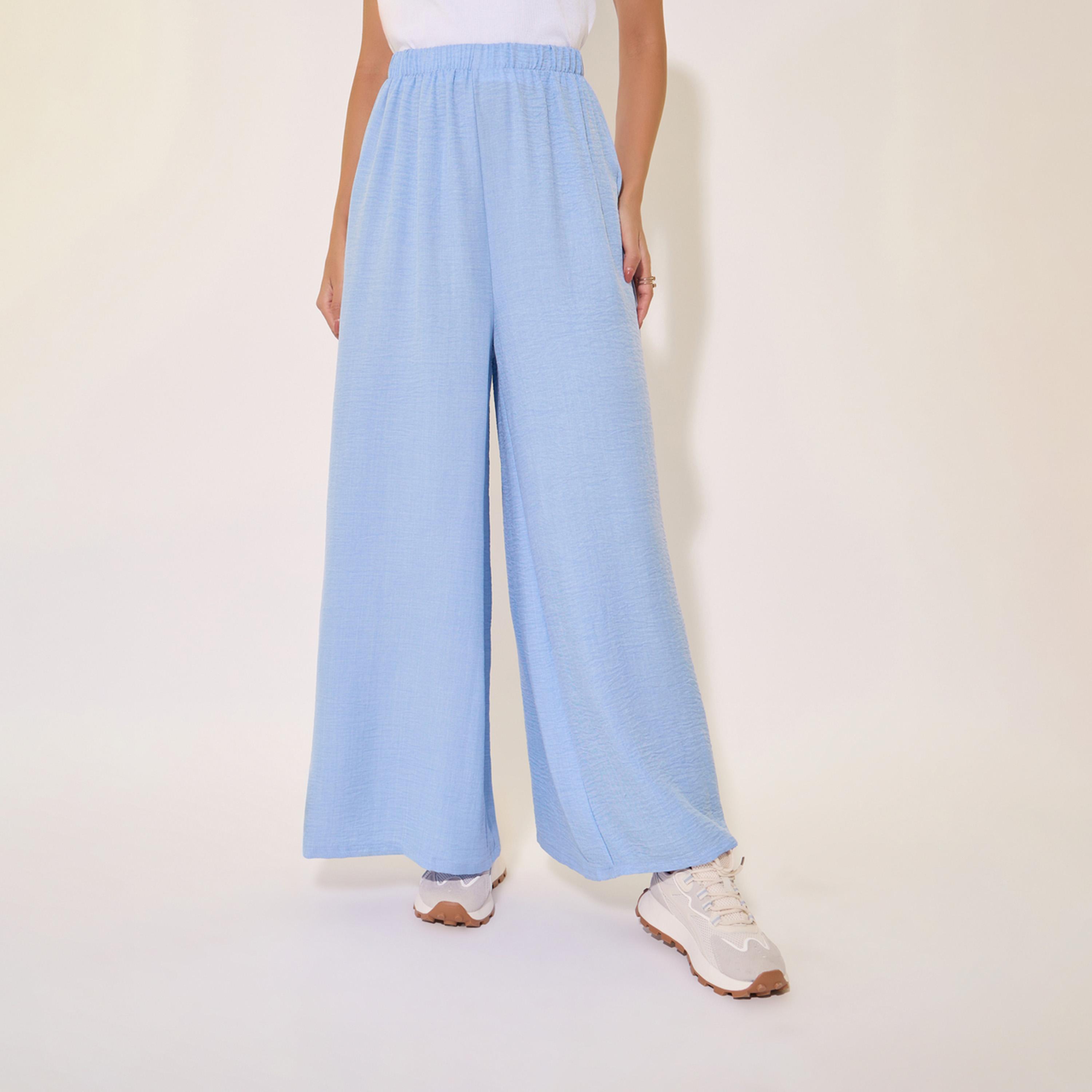 Take Two Mid Rise Elasticated Waistband Wide Leg Pants-women-clothing-bottoms-trousers-image-2