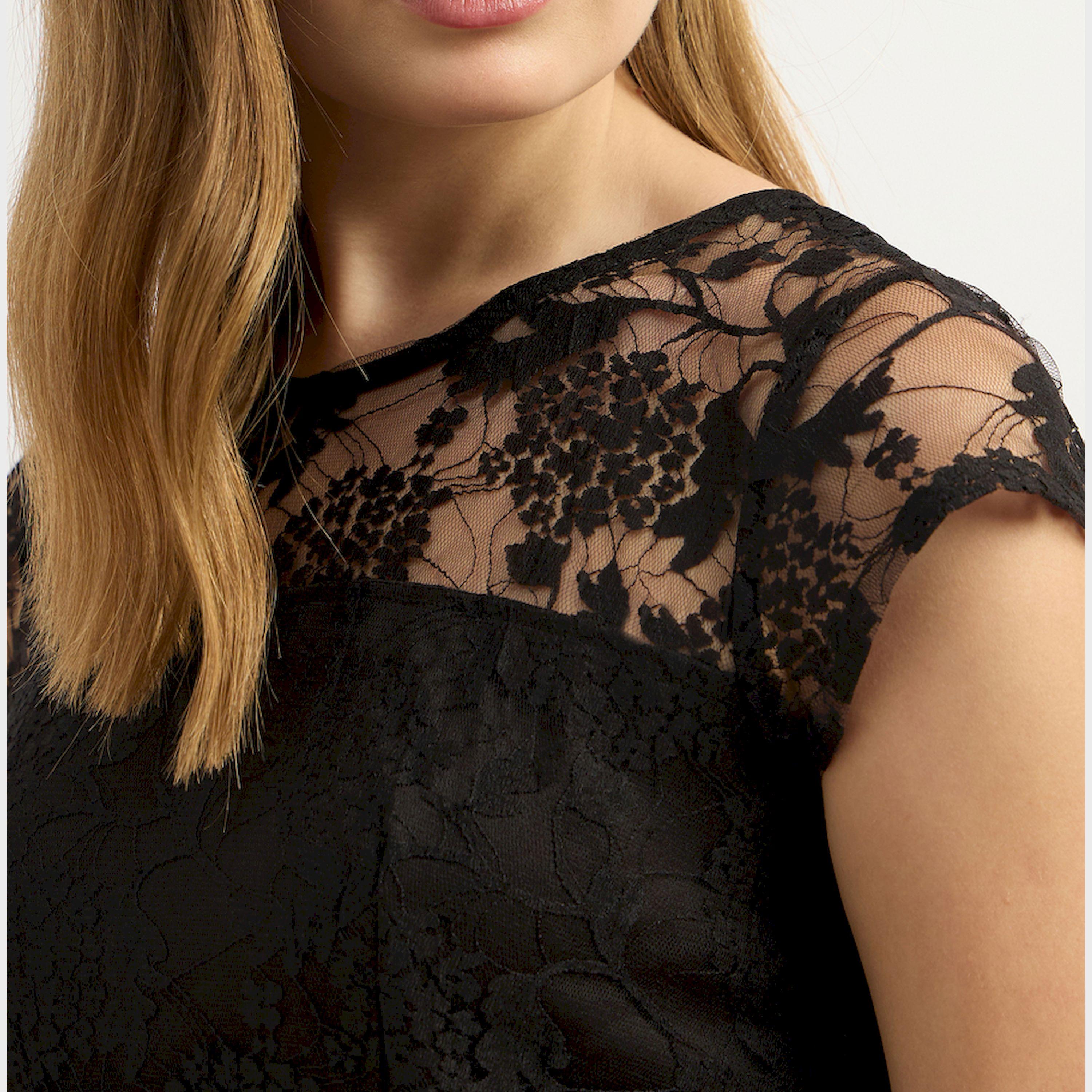 Styli Lace Insert Skater Mini Dress-women-clothing-dresses-image-4