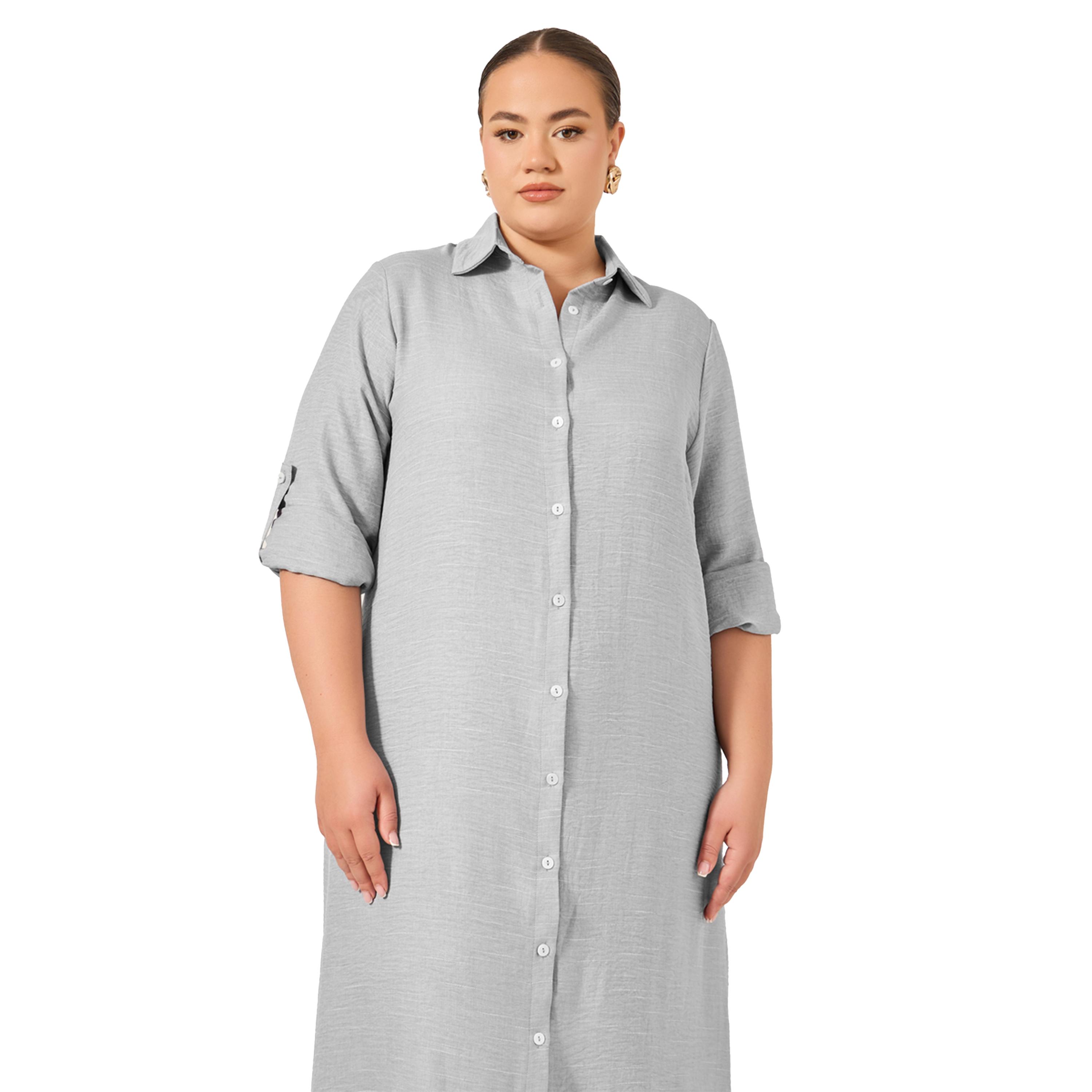 Styli Plus Size Roll-Up Sleeves Shirt Maxi Dress-women-clothing-dresses-image-3