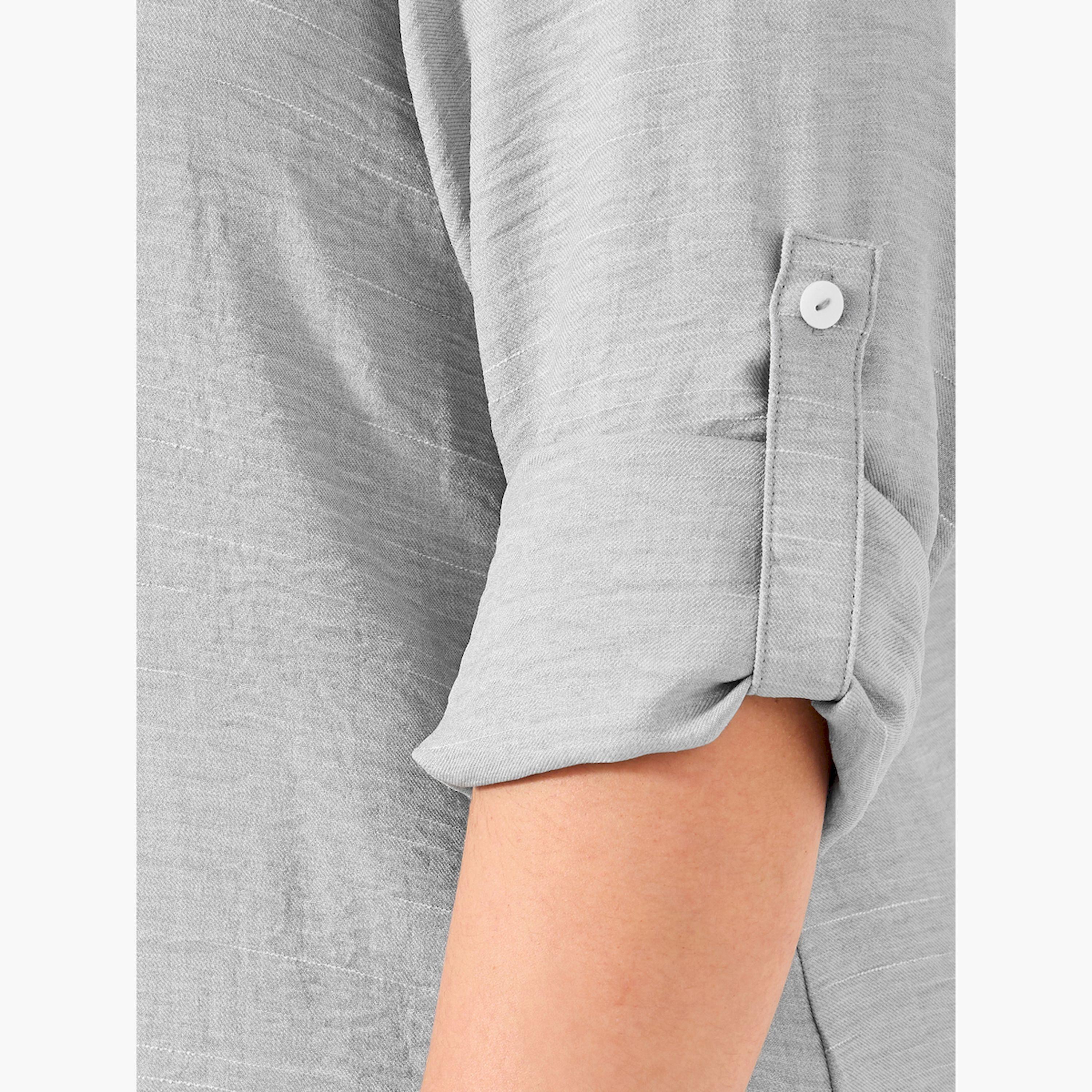 ستايلي - فستان ماكسي بأكمام مطوية ومقاس كبير-women-clothing-dresses-image-5