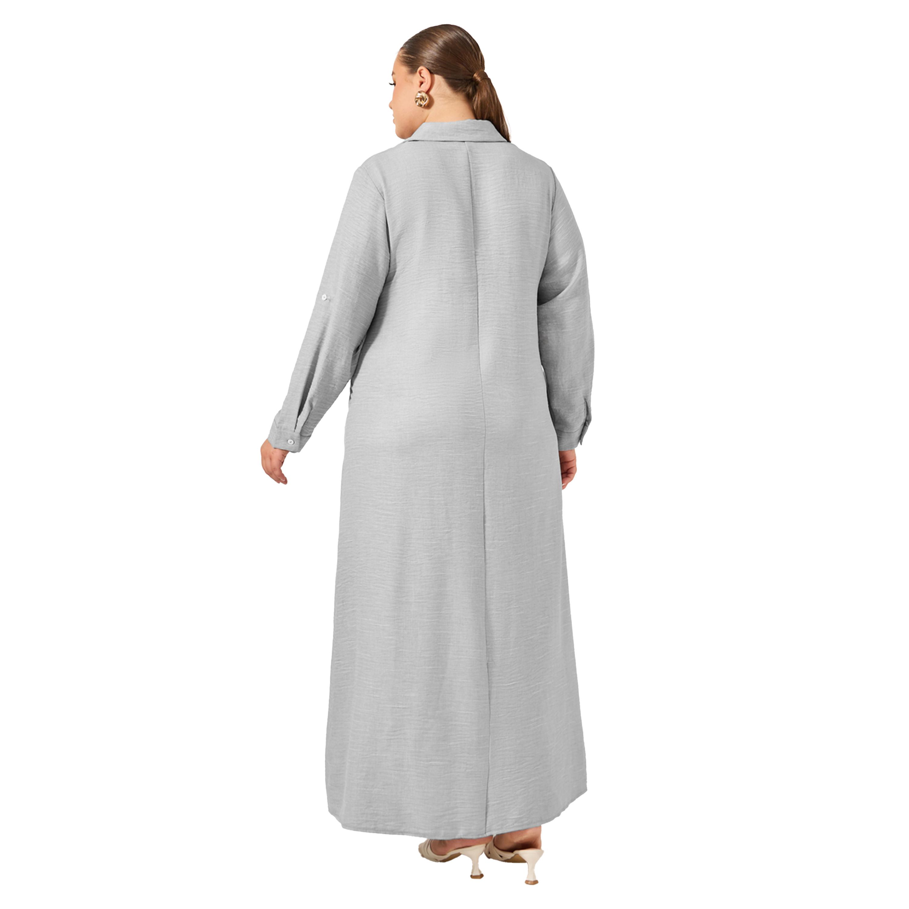 Styli Plus Size Roll-Up Sleeves Shirt Maxi Dress-women-clothing-dresses-image-6