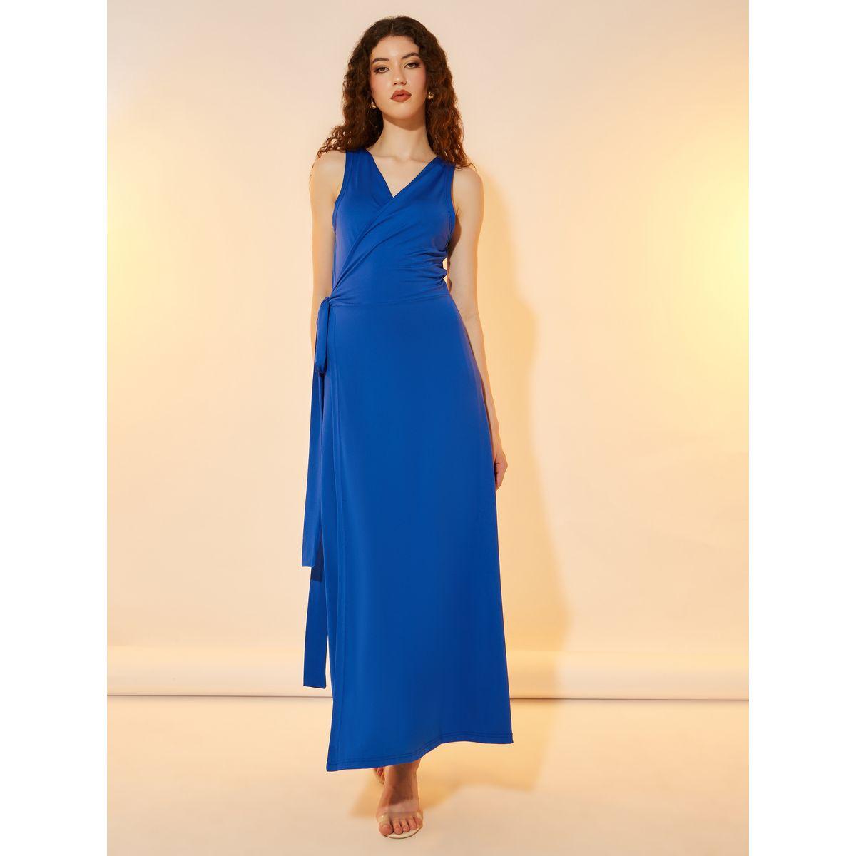 فستان طويل بنمط لف مع أربطة-women-clothing-dresses-image-1