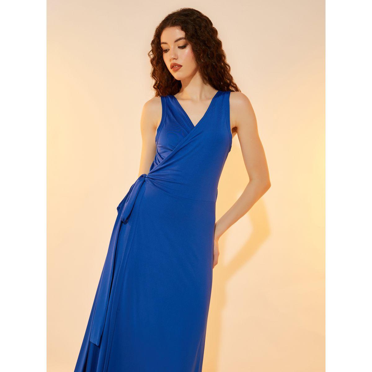 Take Two V Neck Wrap Maxi Dress with Tie-Up Detail-women-clothing-dresses-image-2