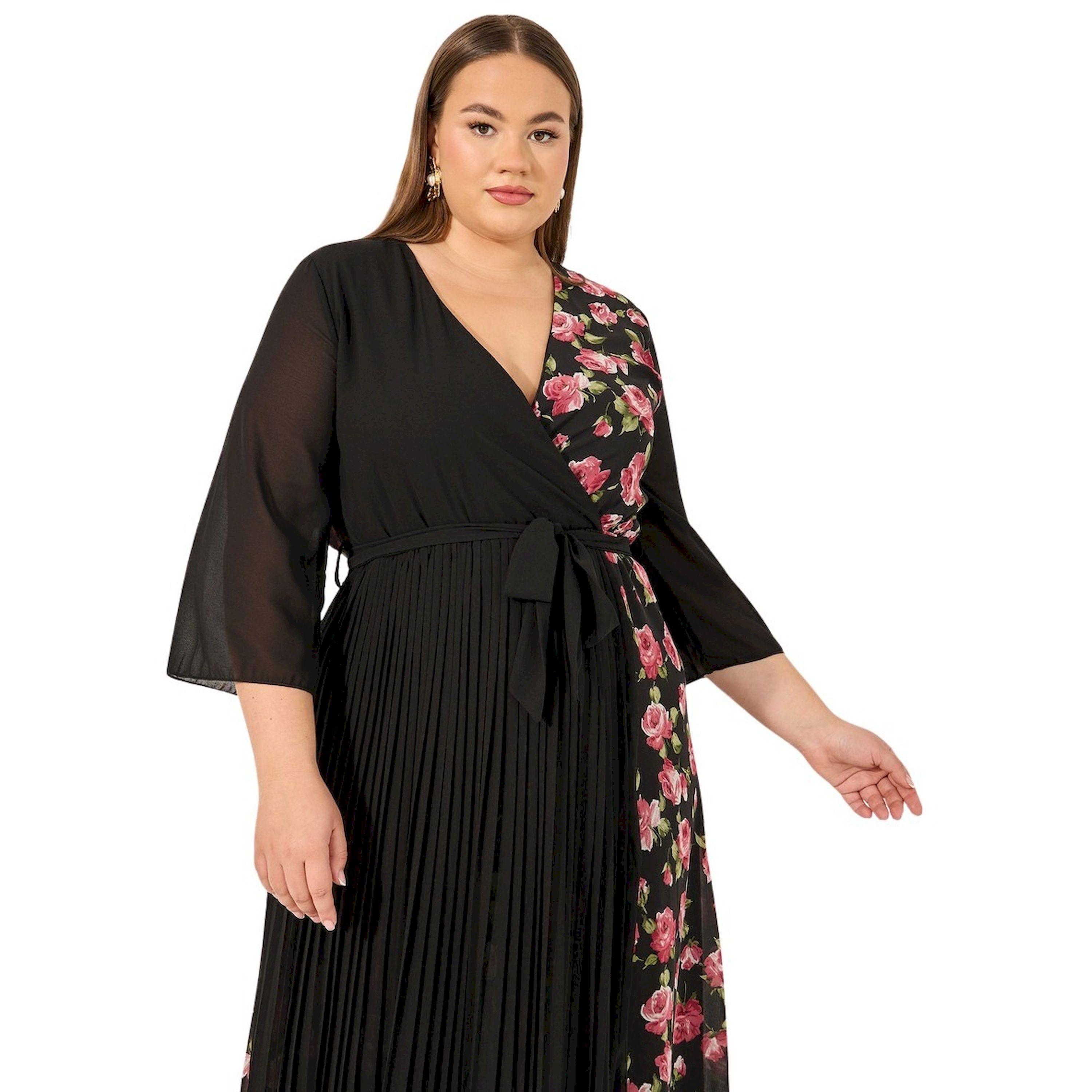 ستايلي - فستان ماكسي مطبوع بأكمام ثلاثة أرباع وقصة حرف A-women-clothing-dresses-image-3