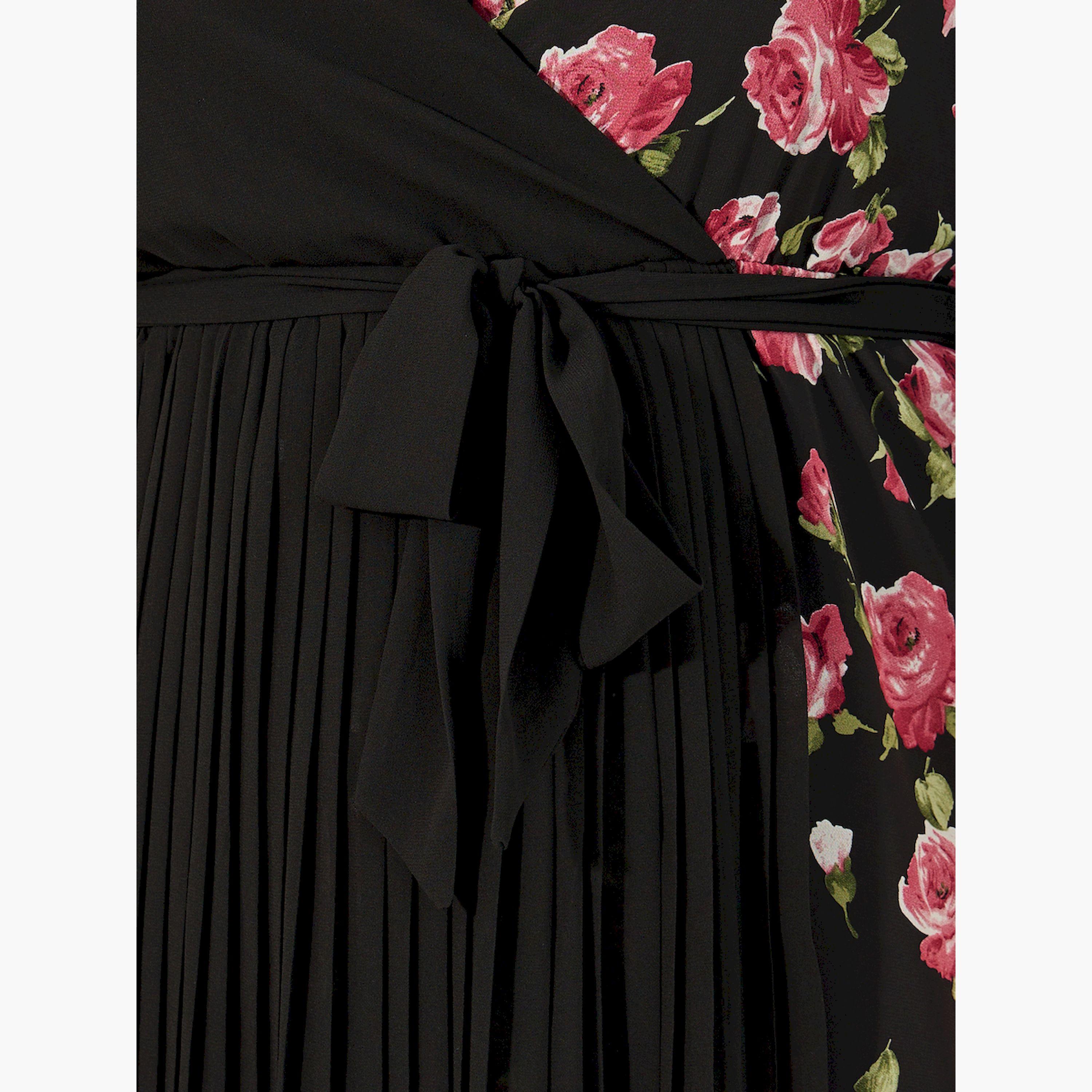 ستايلي - فستان ماكسي مطبوع بأكمام ثلاثة أرباع وقصة حرف A-women-clothing-dresses-image-4