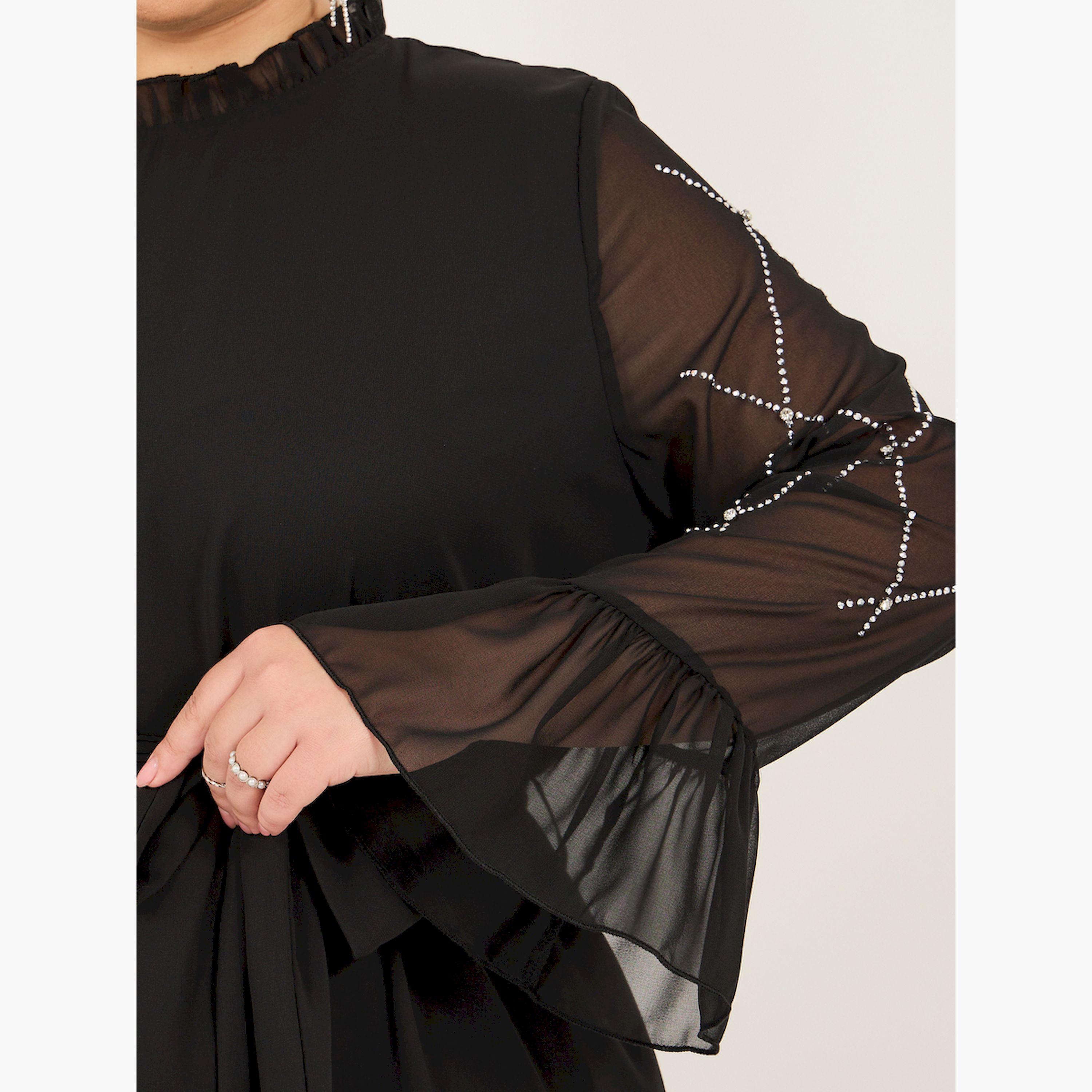 Styli Plus Size Embellished Ruffled Hem Maxi Dress-women-clothing-dresses-image-4